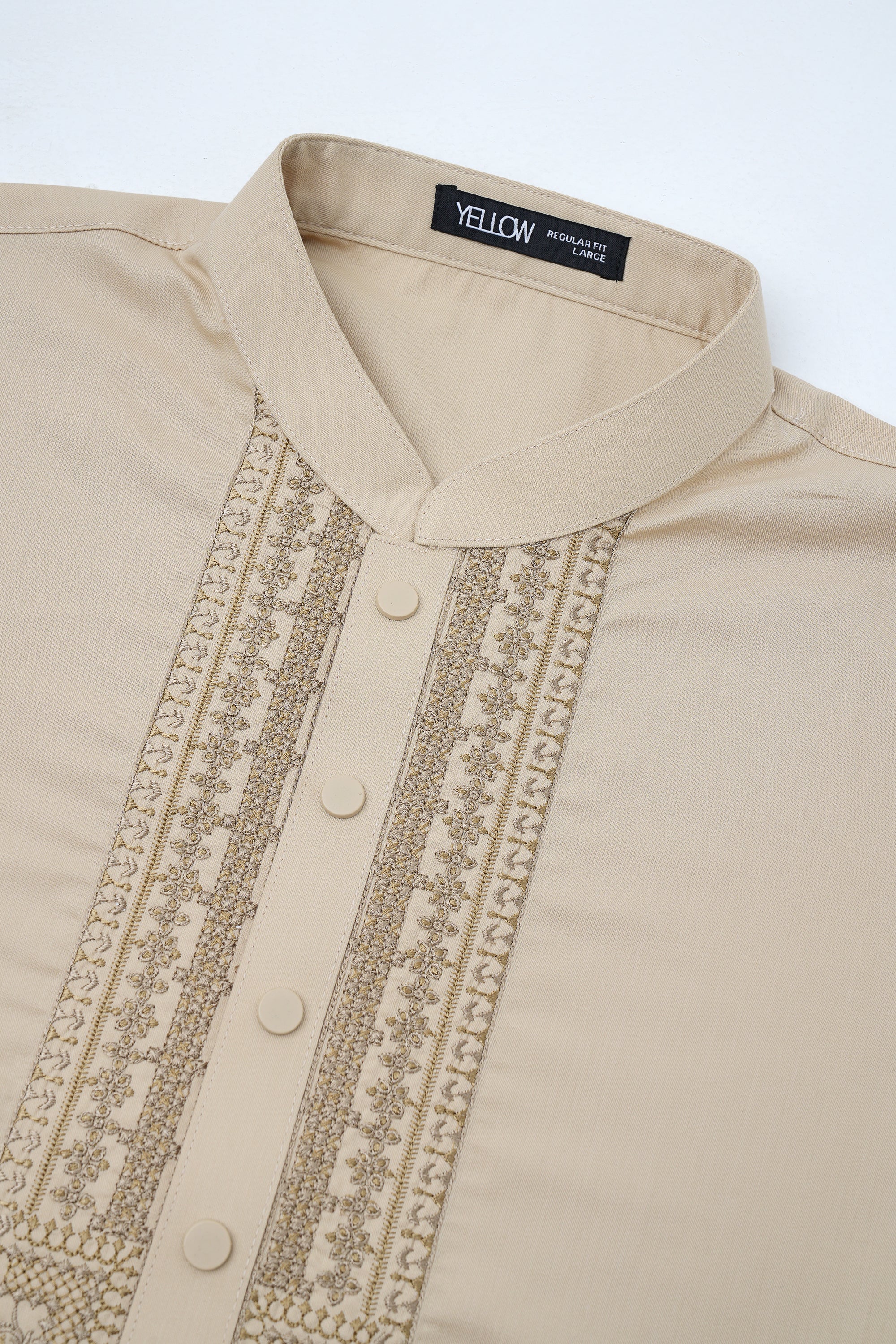 Regular Fit Embroidered Semi-Formal Panjabi - Image 18