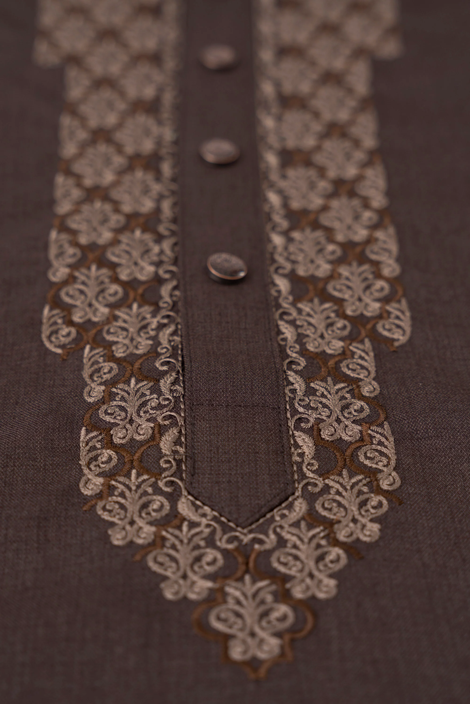 Regular Fit Embroidered Blended Fabric Formal Panjabi - Image 6