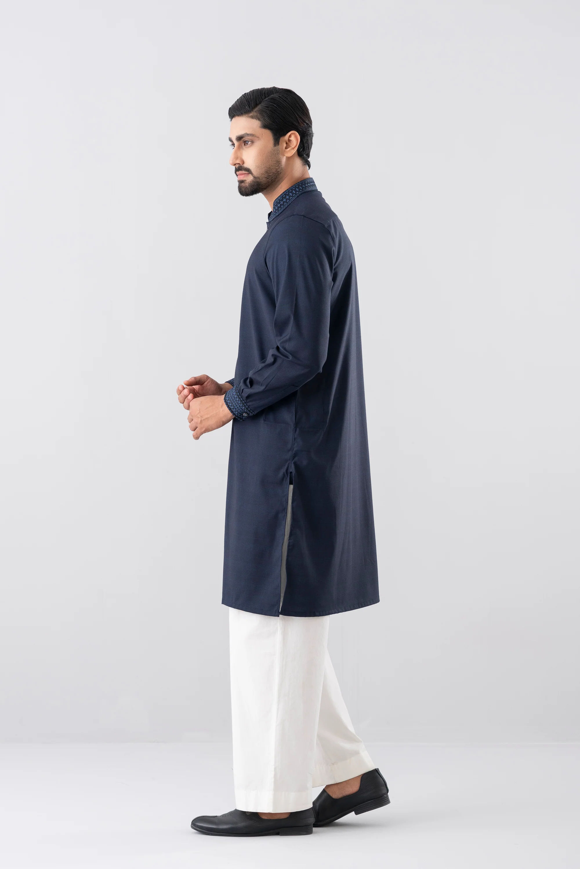 Regular Fit Embroidered Formal Panjabi - Image 3