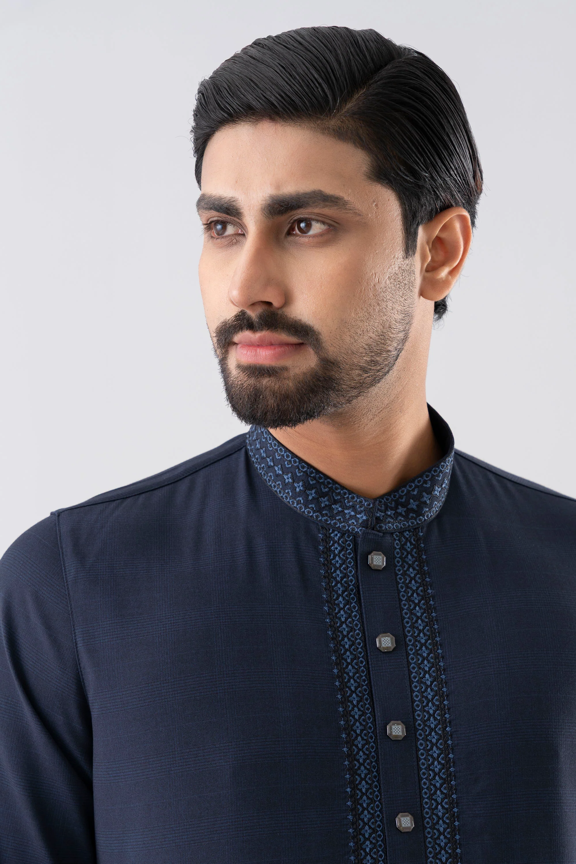 Regular Fit Embroidered Formal Panjabi - Image 5