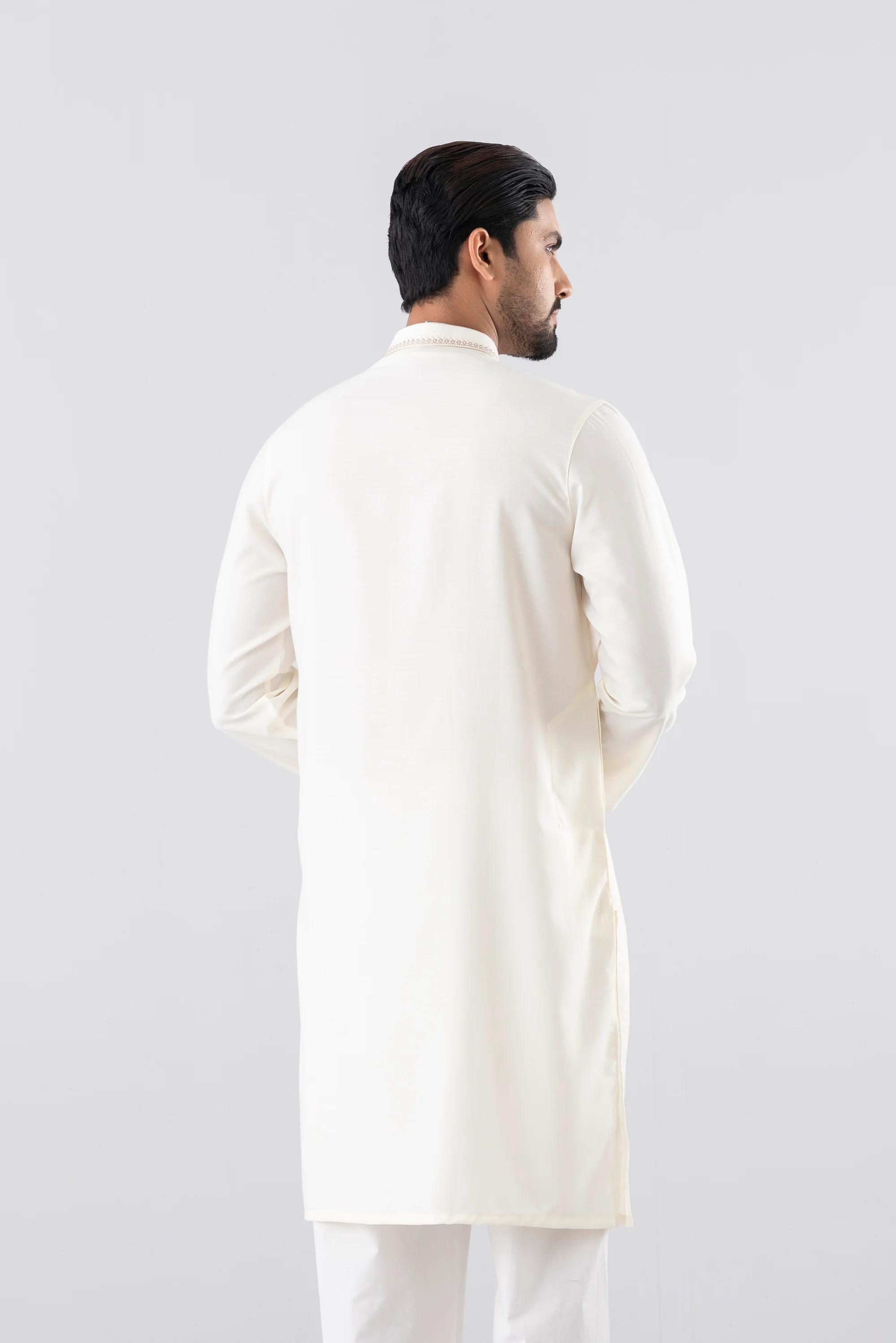 Regular Fit Embroidered Semi-Formal Panjabi - Image 4
