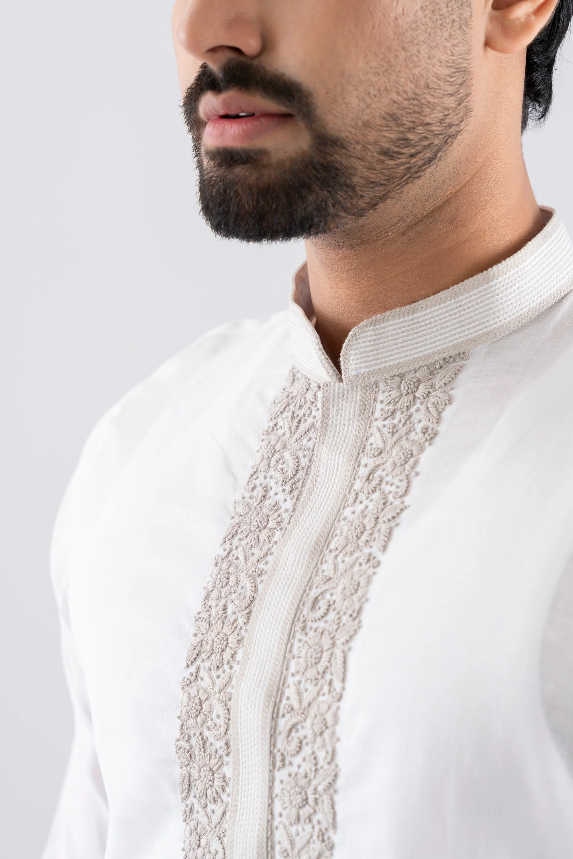 Regular Fit Embroidered Blended Fabric Formal Panjabi - Image 5