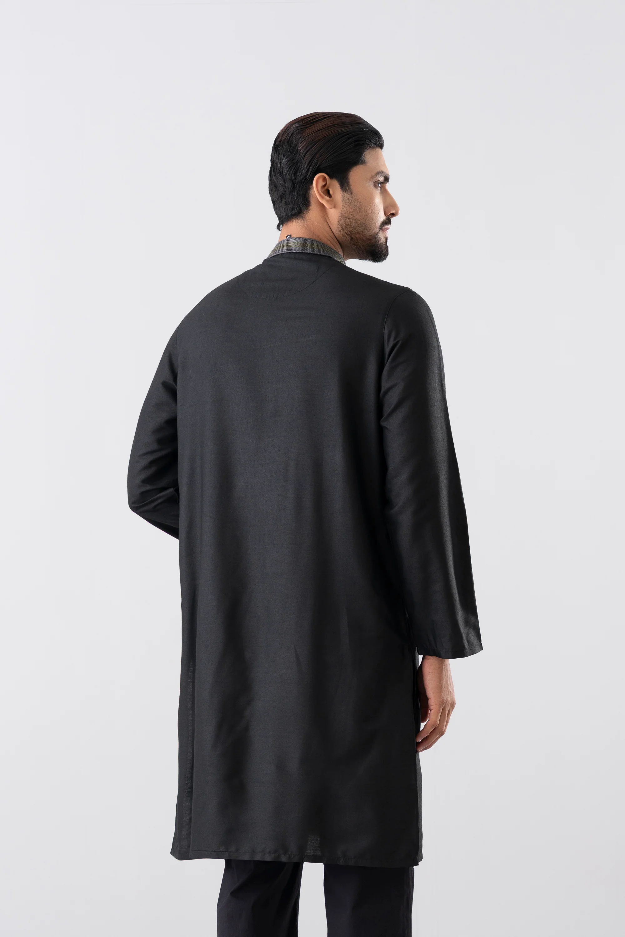 Regular Fit Embroidered Blended Fabric Formal Panjabi - Image 4