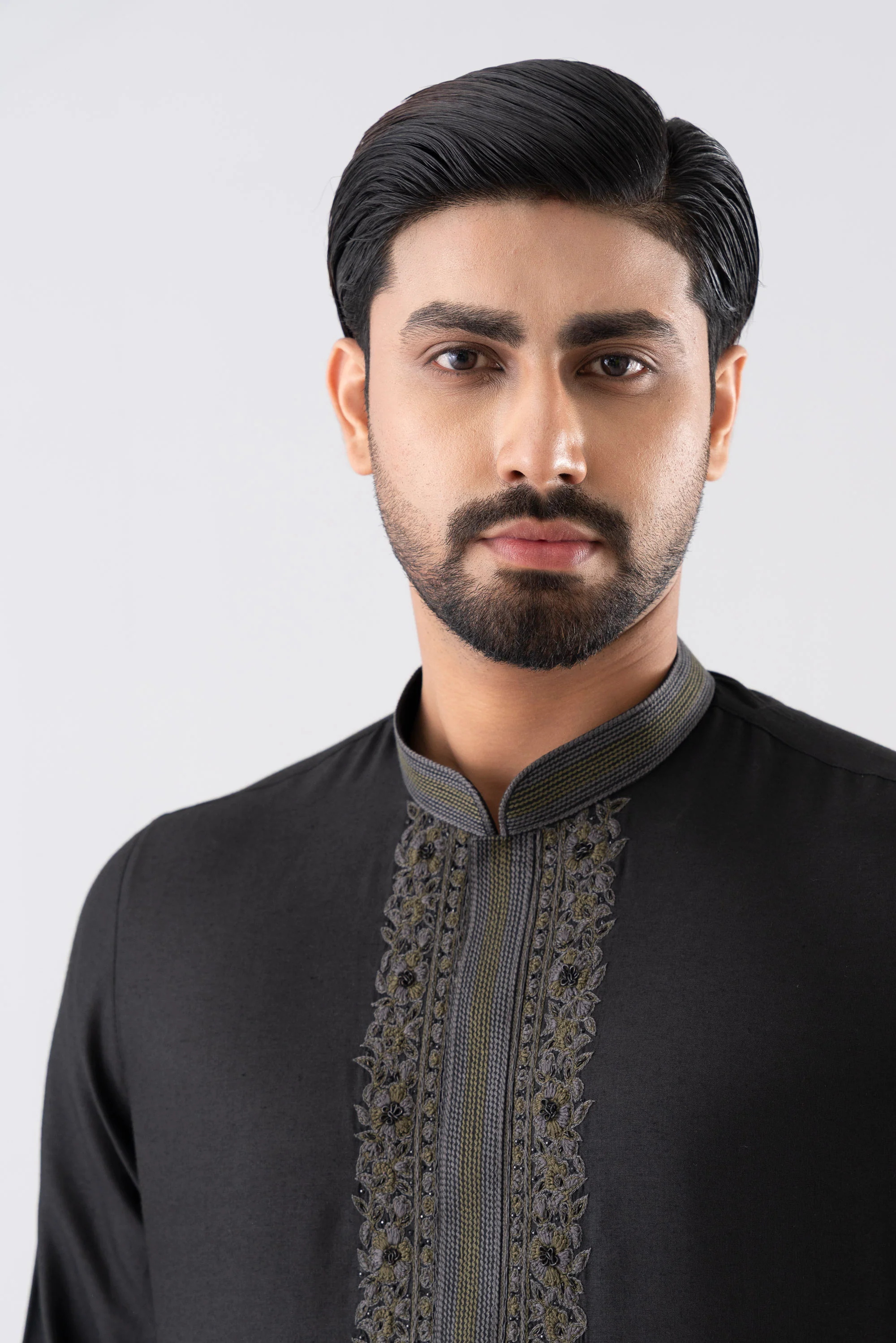 Regular Fit Embroidered Blended Fabric Formal Panjabi - Image 5