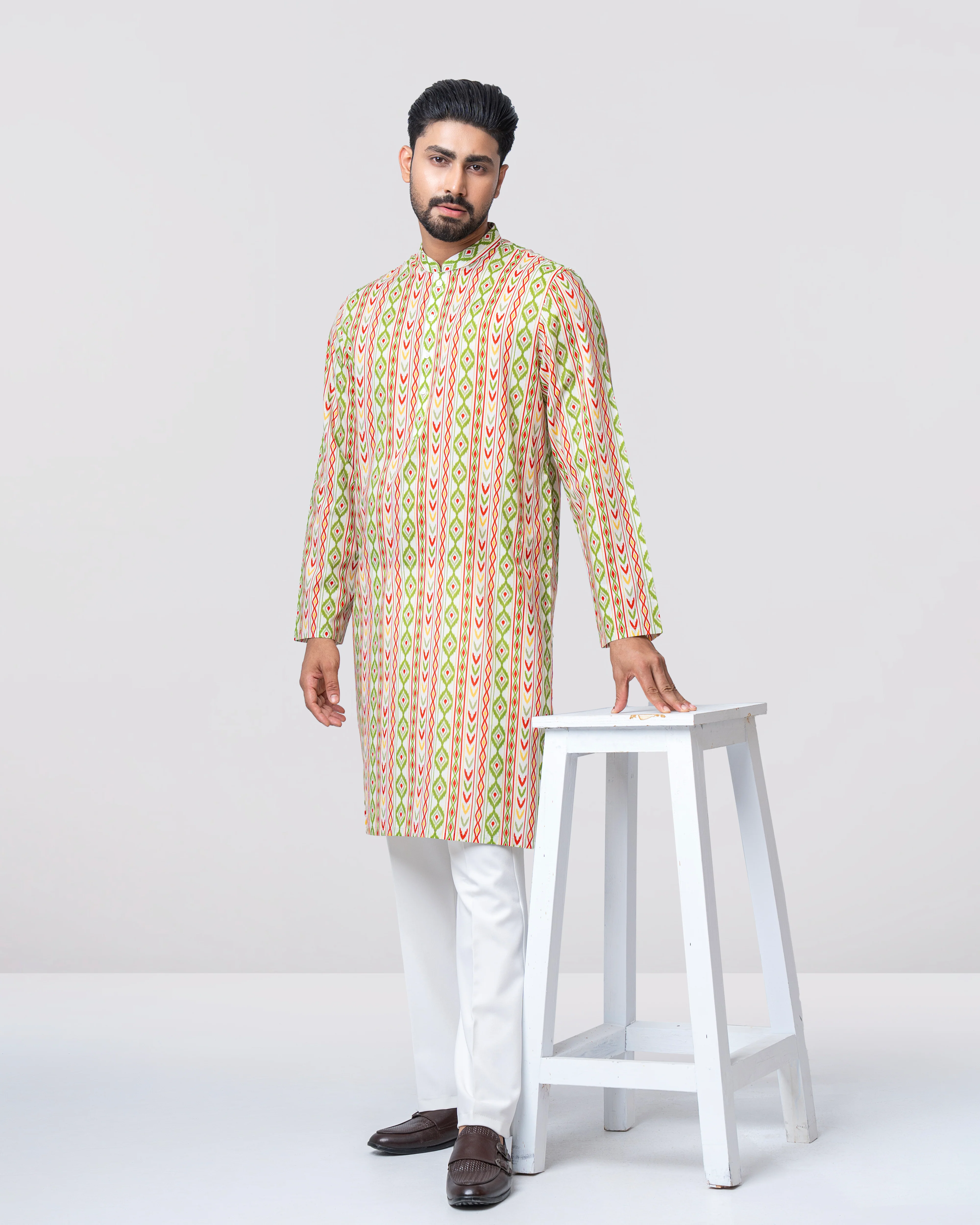 Regular Fit Printed Panjabi - Image 7