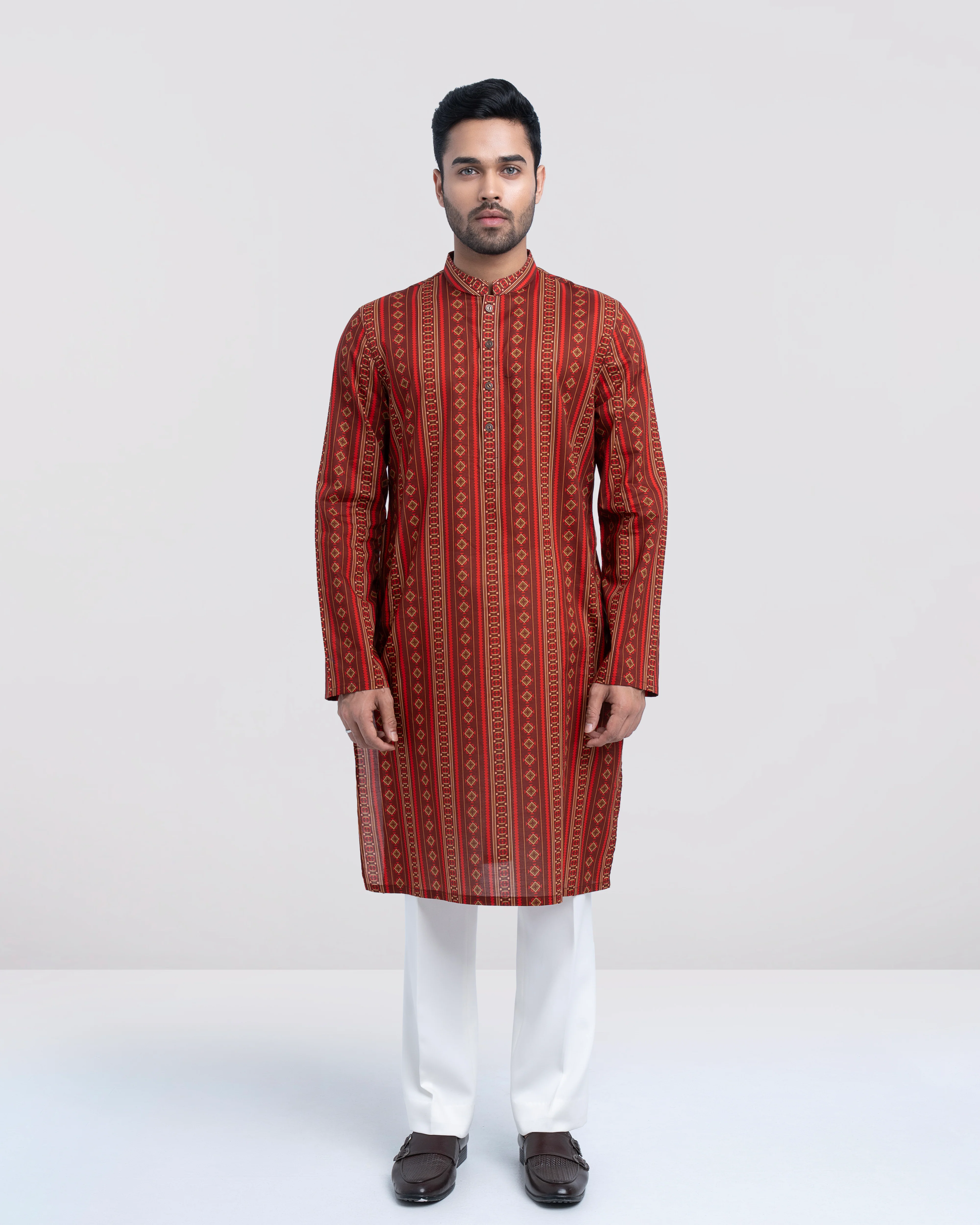 Regular Fit Printed Panjabi - Image 3