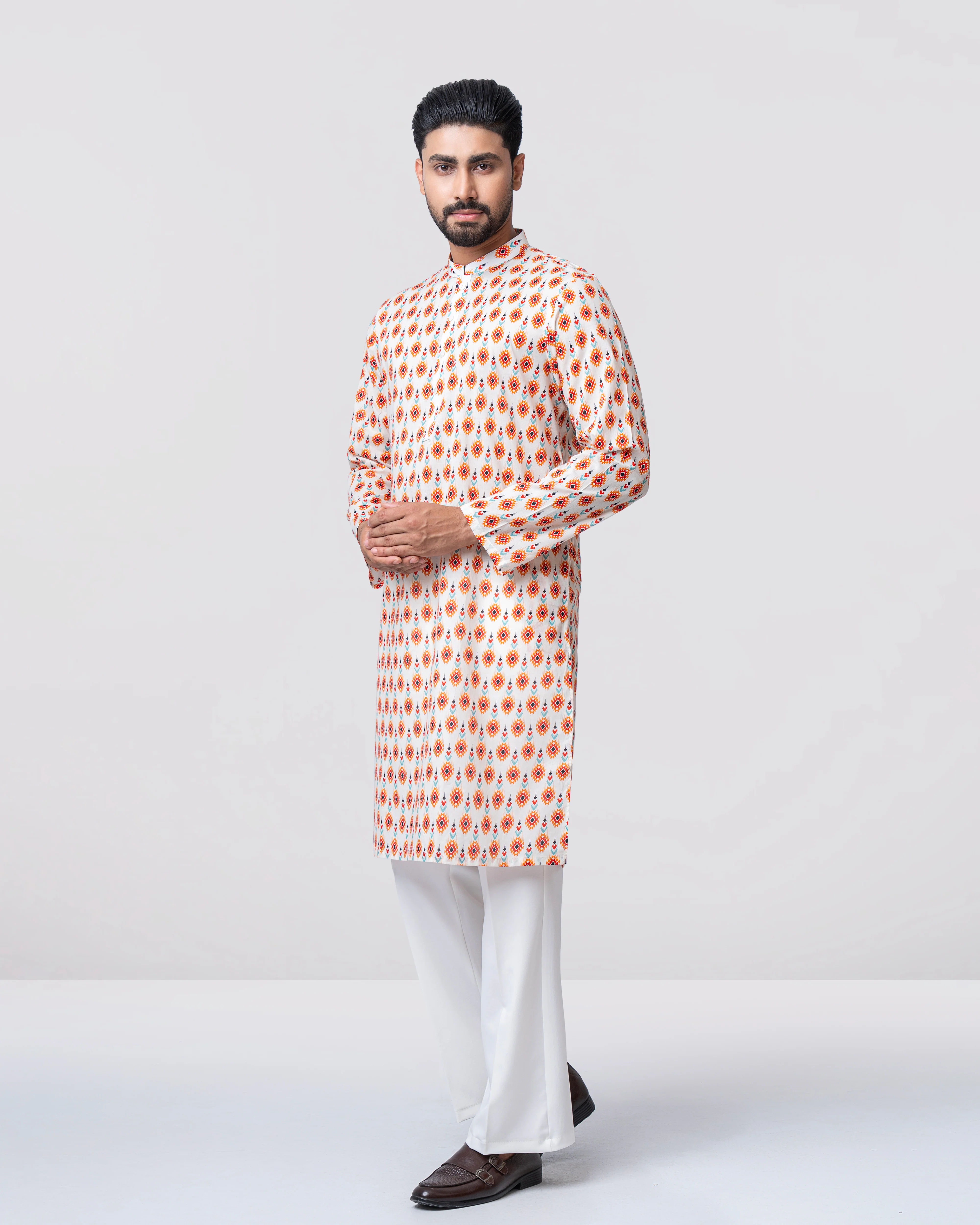 Regular Fit Printed Panjabi - Image 3