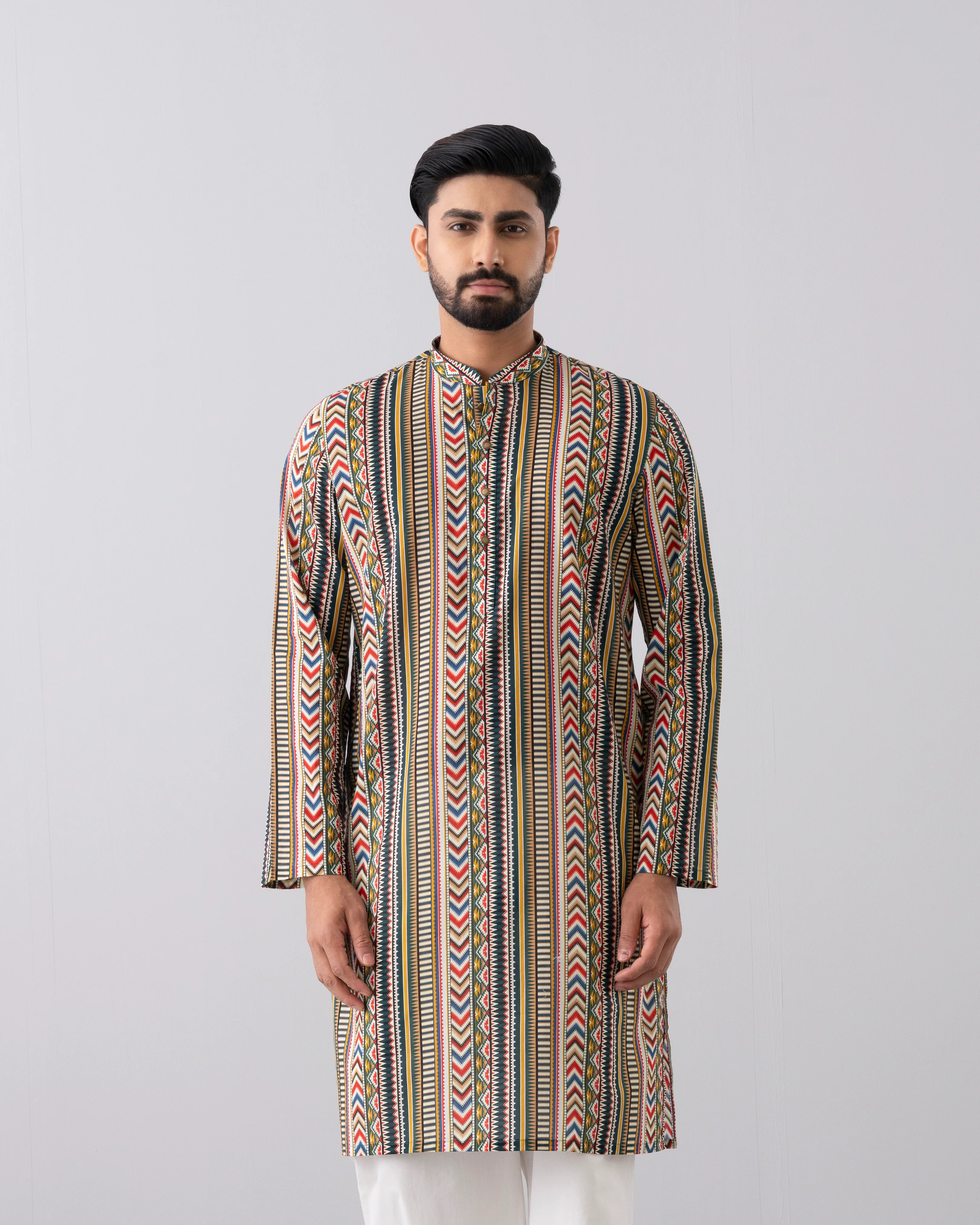 Regular Fit Printed Panjabi - Image 2