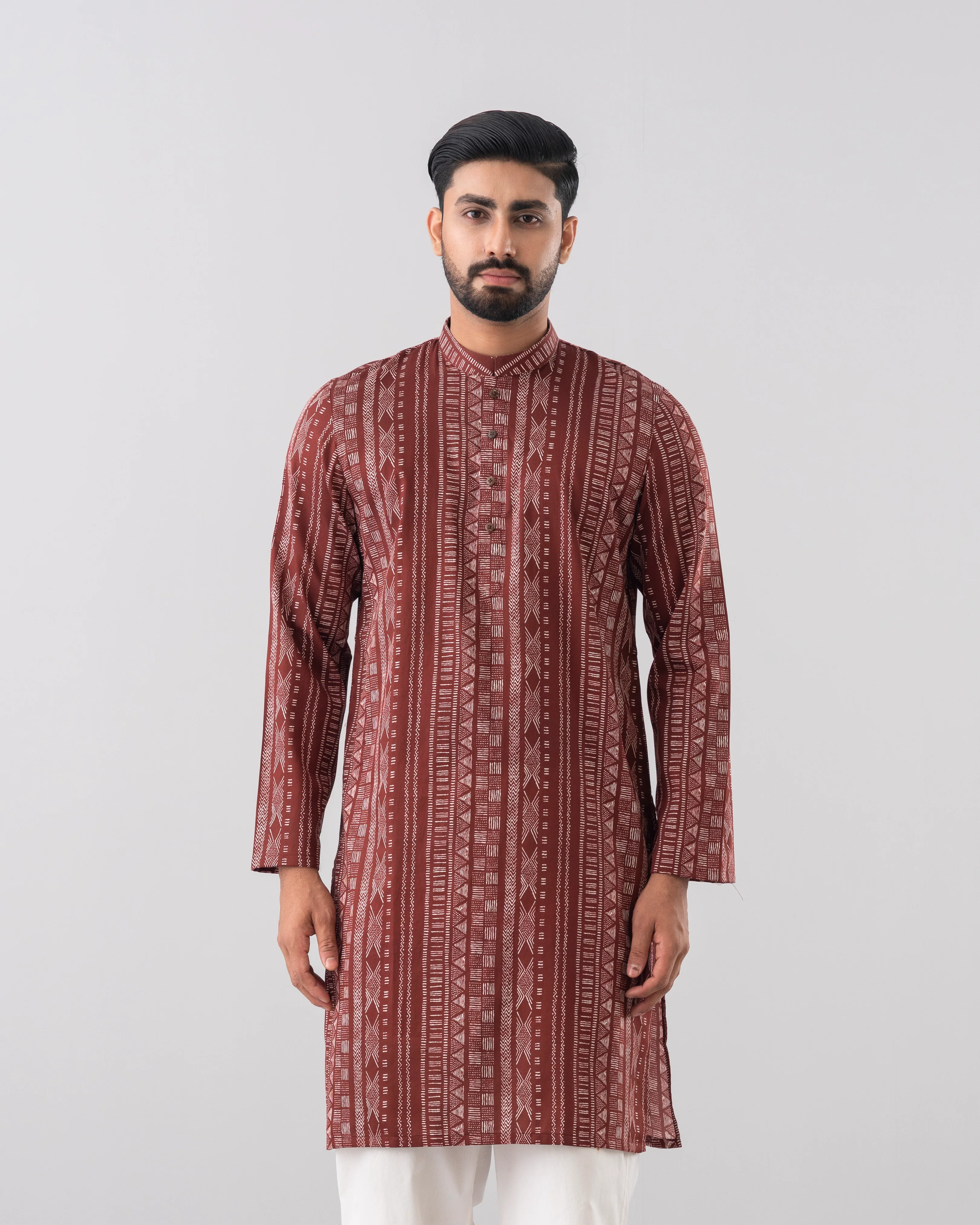 Regular Fit Printed Panjabi - Image 2