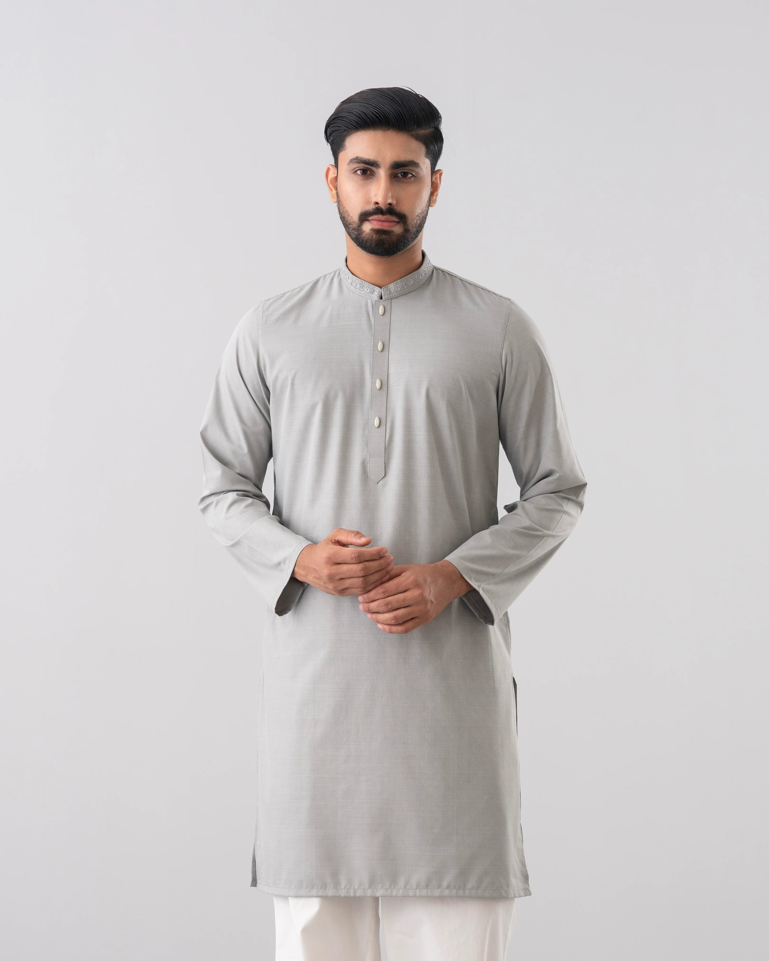 Regular Fit Embroidered Formal Panjabi - Image 9