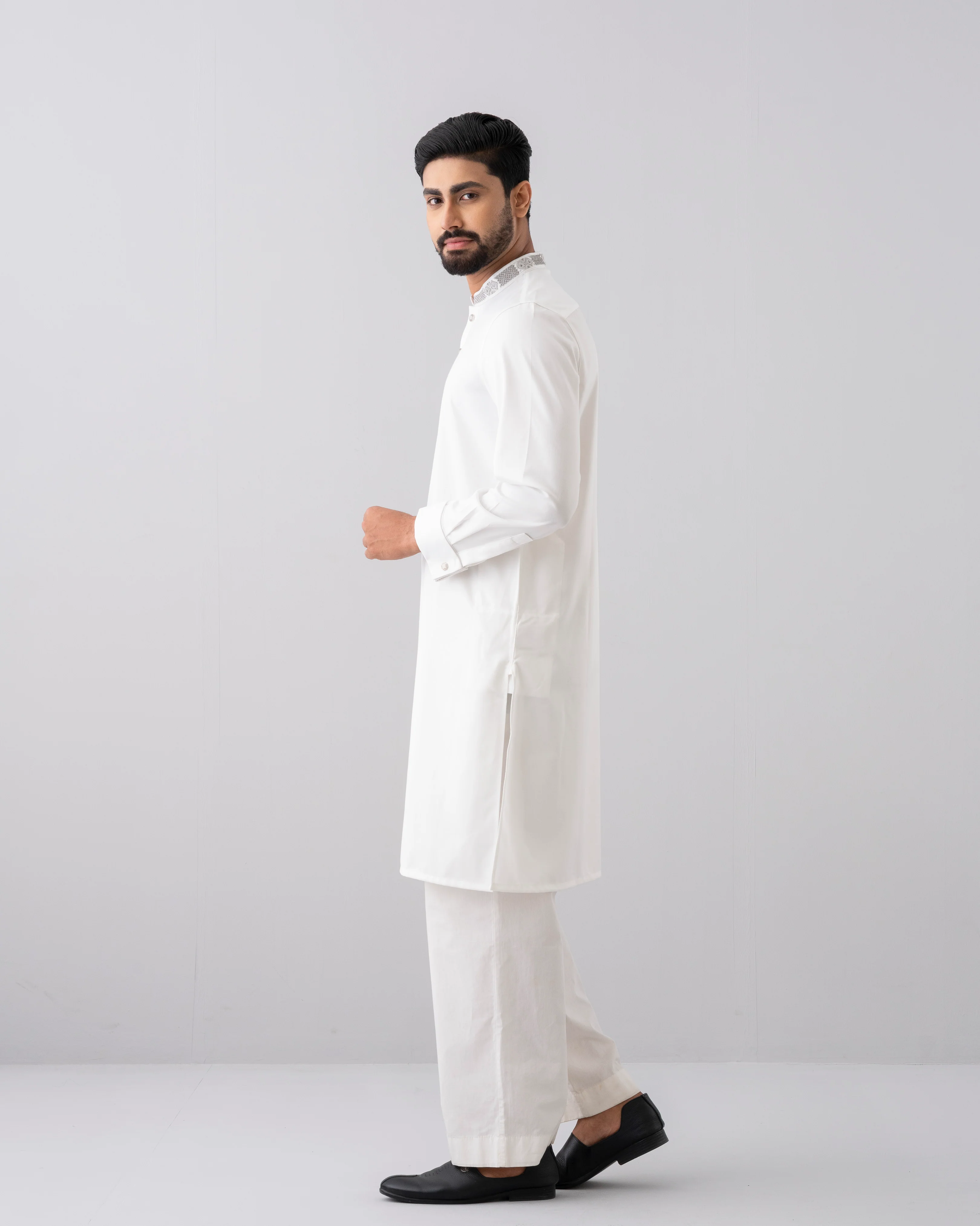 Regular Fit Embroidered Formal Panjabi - Image 2