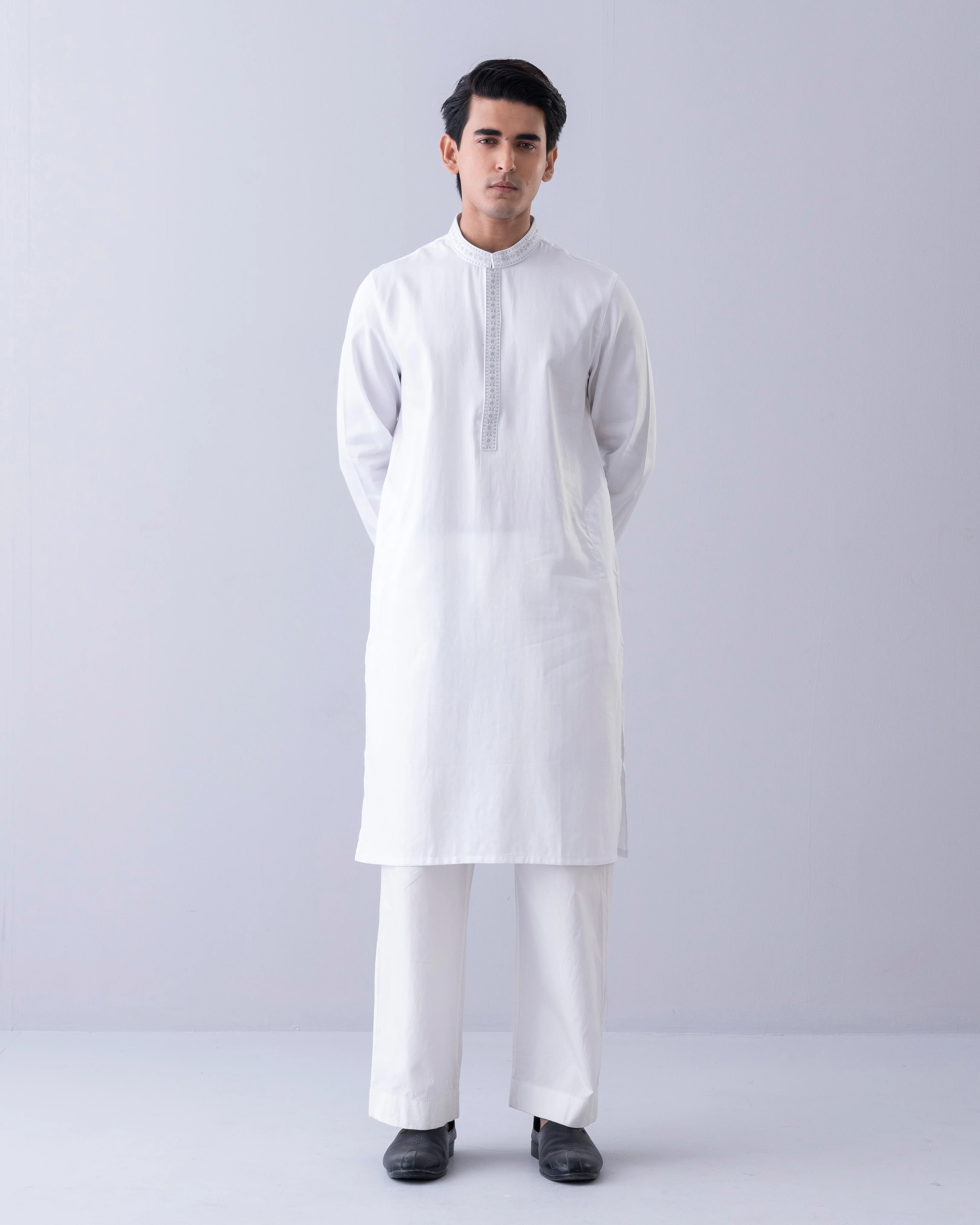 Regular Fit Embroidered Semi-Formal Panjabi - Image 15