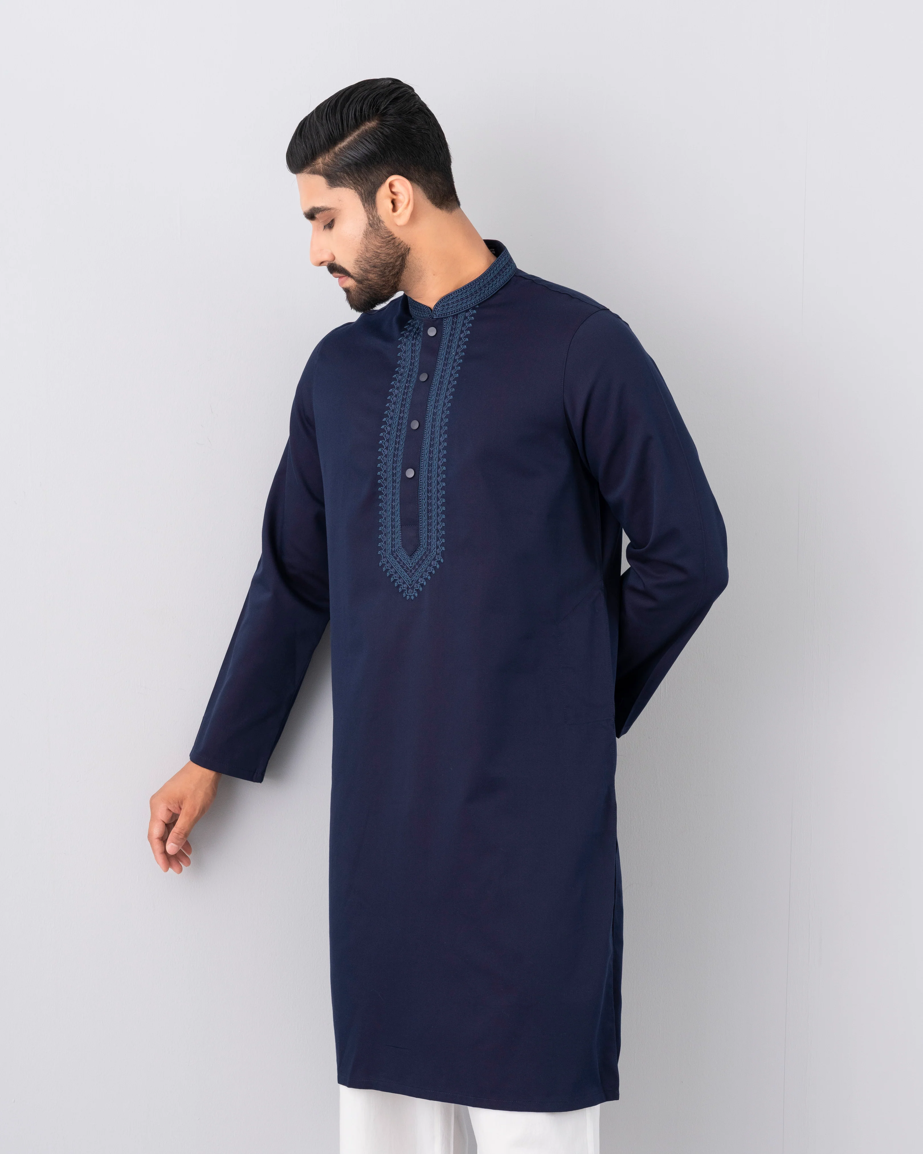 Regular Fit Semi-Formal Panjabi - Image 6