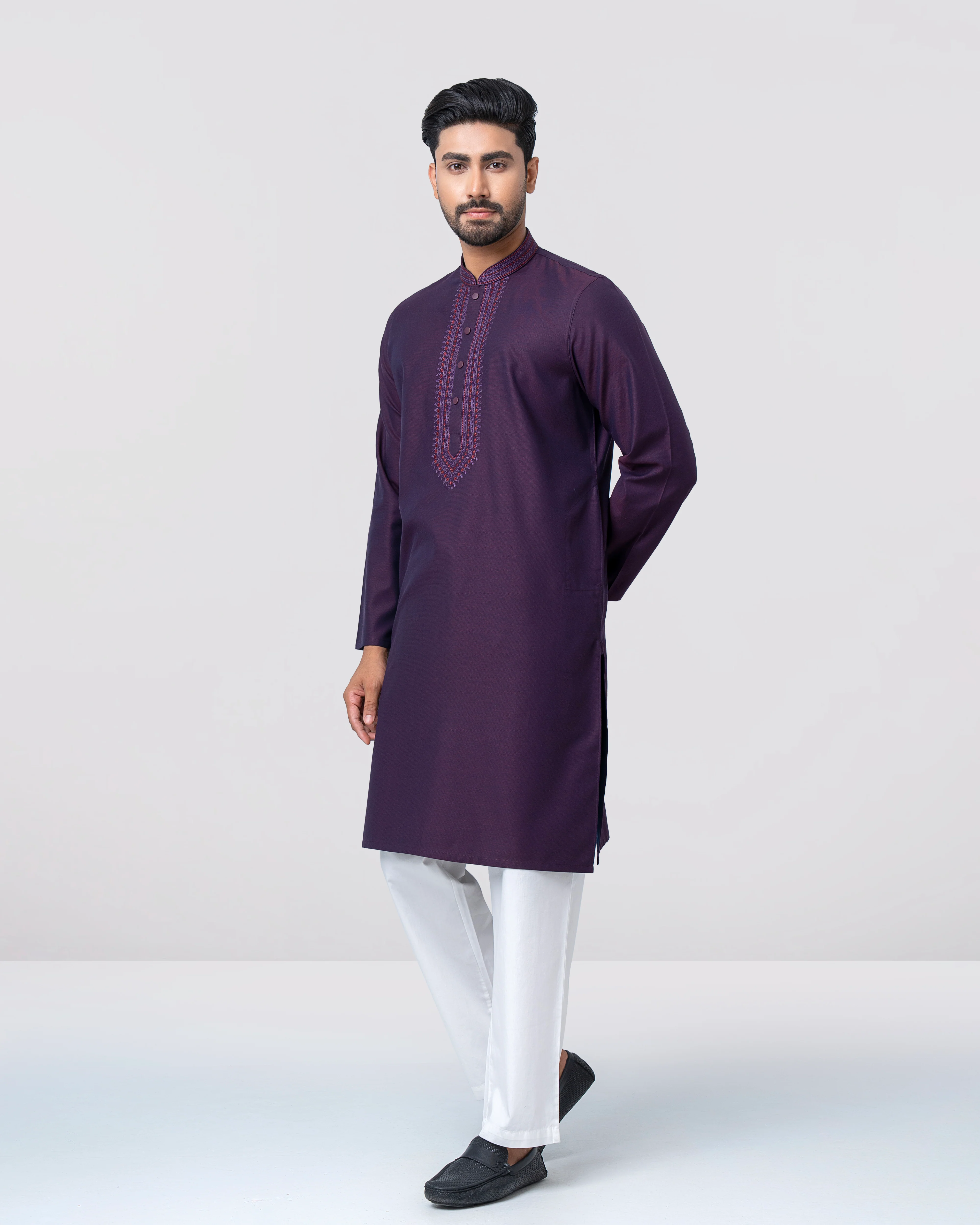 Regular Fit Semi-Formal Panjabi - Image 9