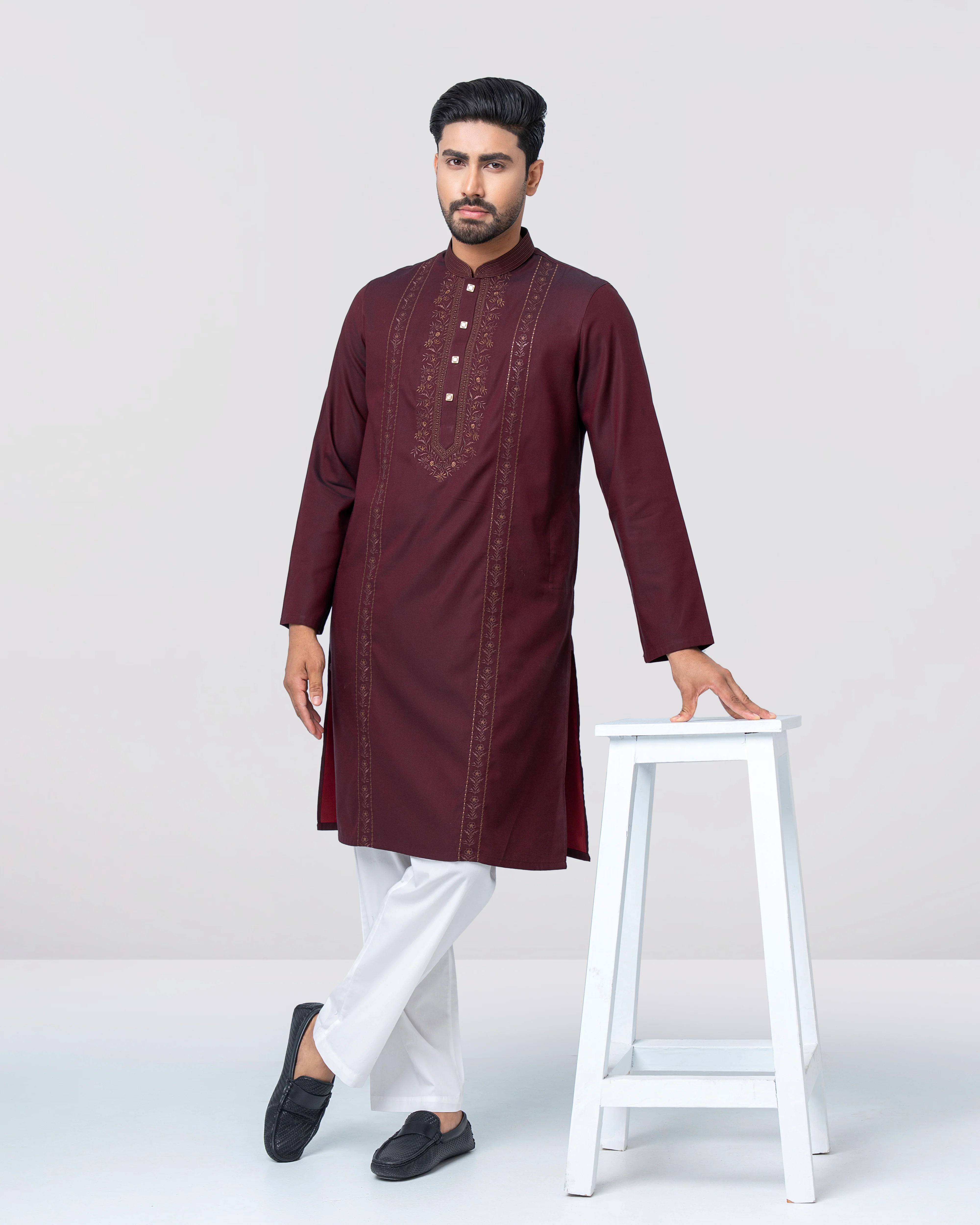 Regular Fit Semi-Formal Panjabi - Image 8