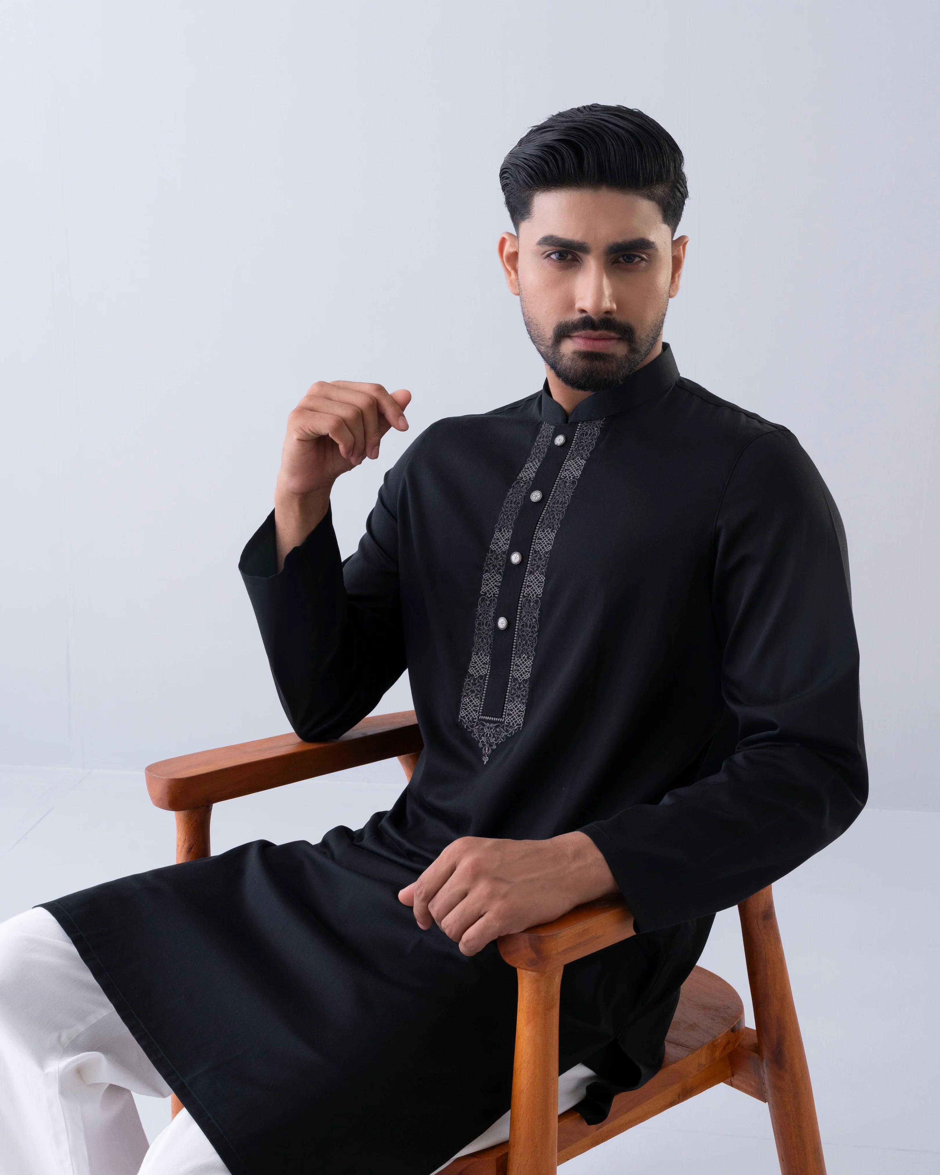 Regular Fit Semi-Formal Panjabi - Image 6
