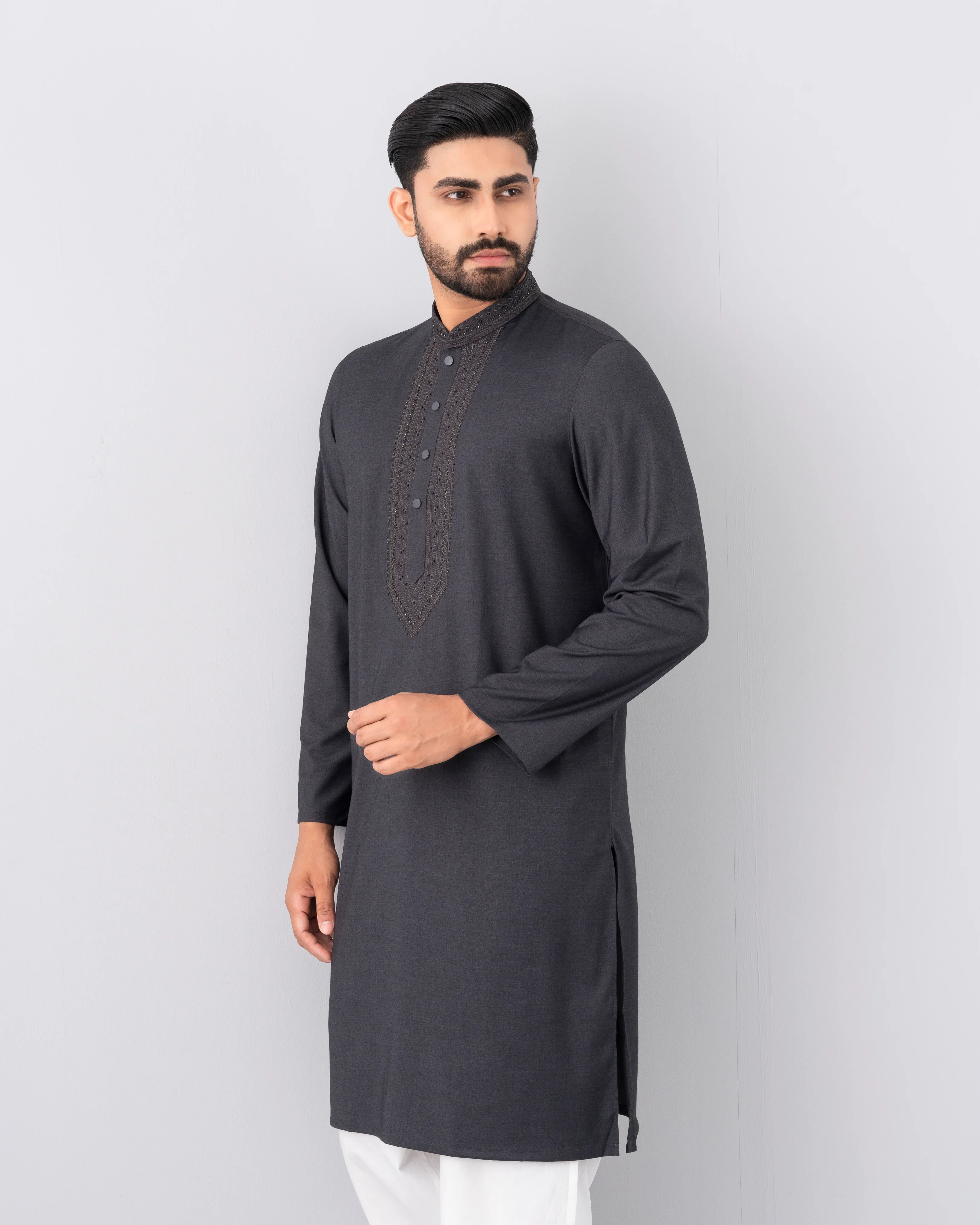 Regular Fit Semi-Formal Panjabi - Image 7