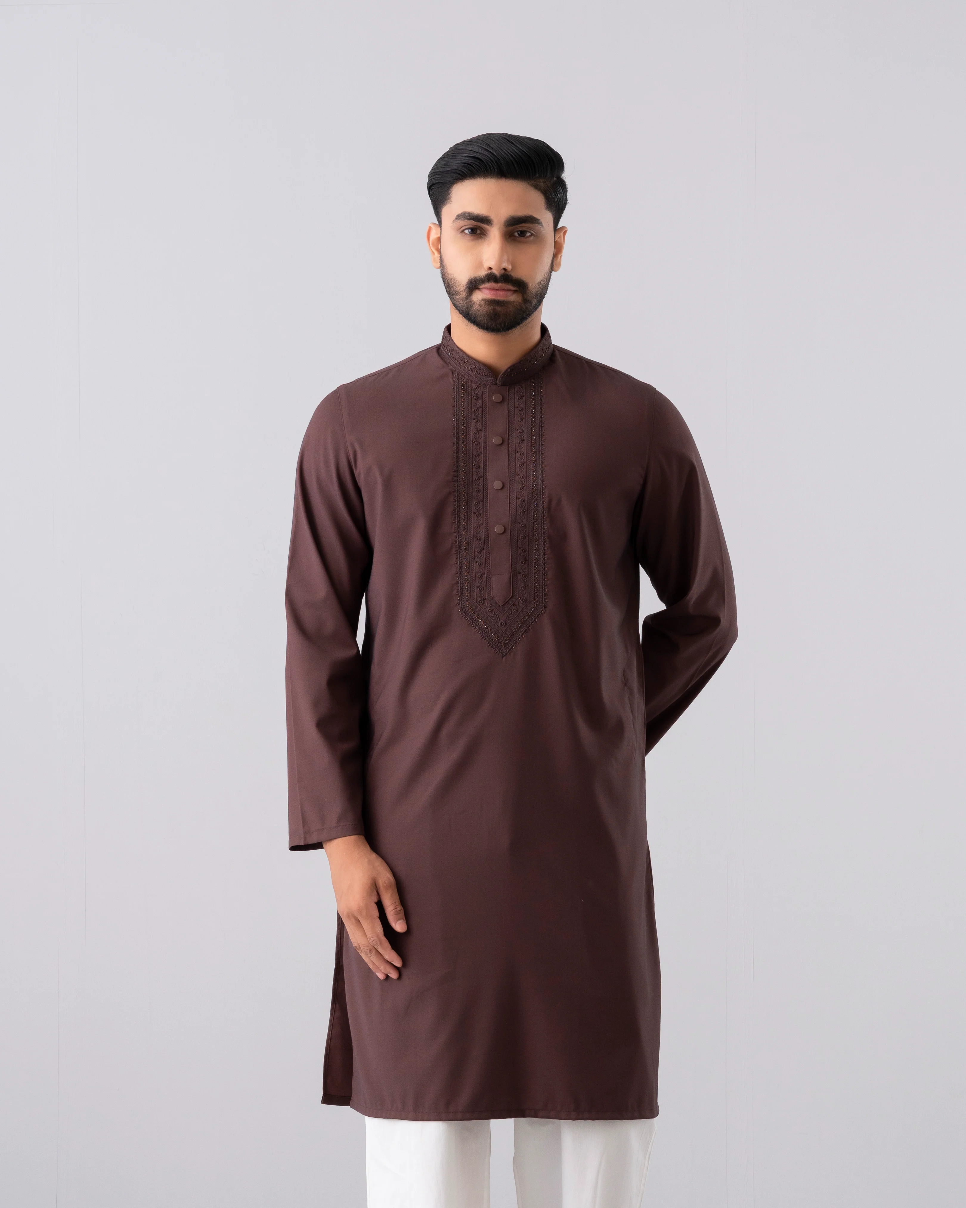 Regular Fit Semi-Formal Panjabi - Image 9