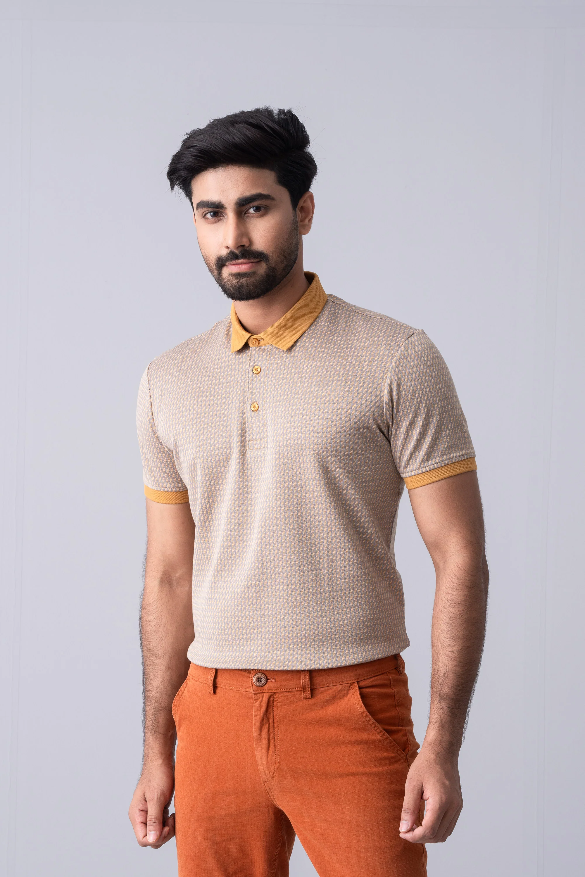 Regular Fit Jacquard Mercerised Polo Shirt - Image 2