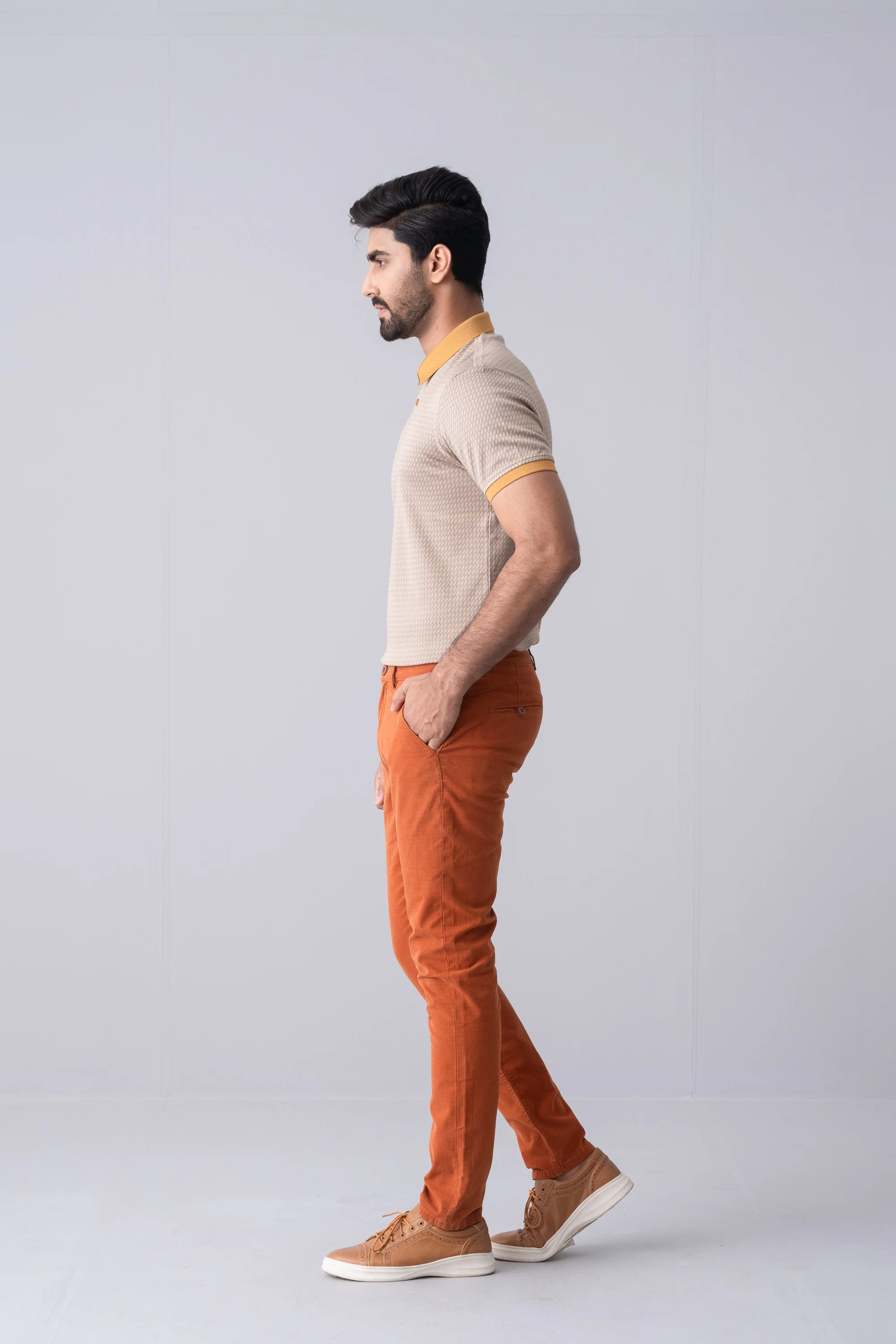 Regular Fit Jacquard Mercerised Polo Shirt - Image 3