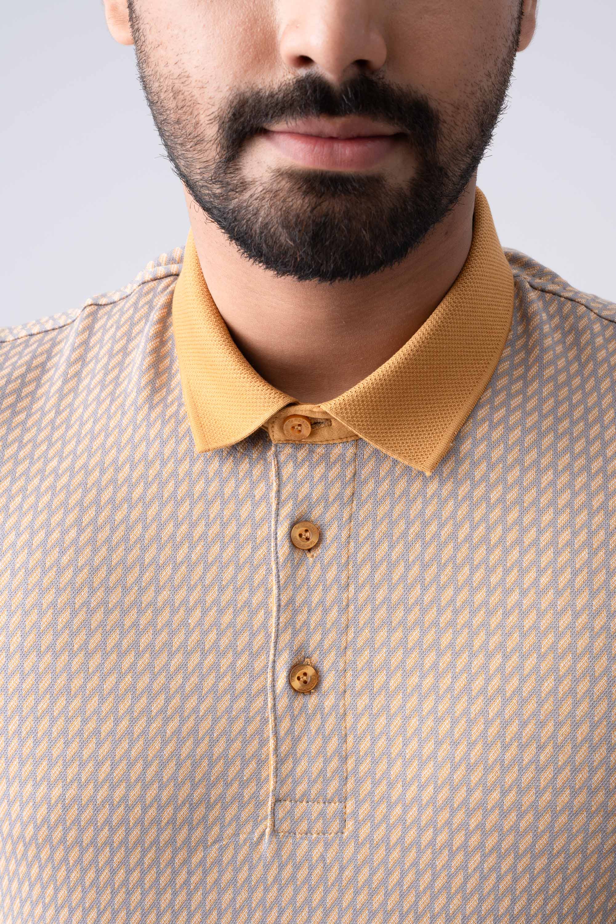 Regular Fit Jacquard Mercerised Polo Shirt - Image 5