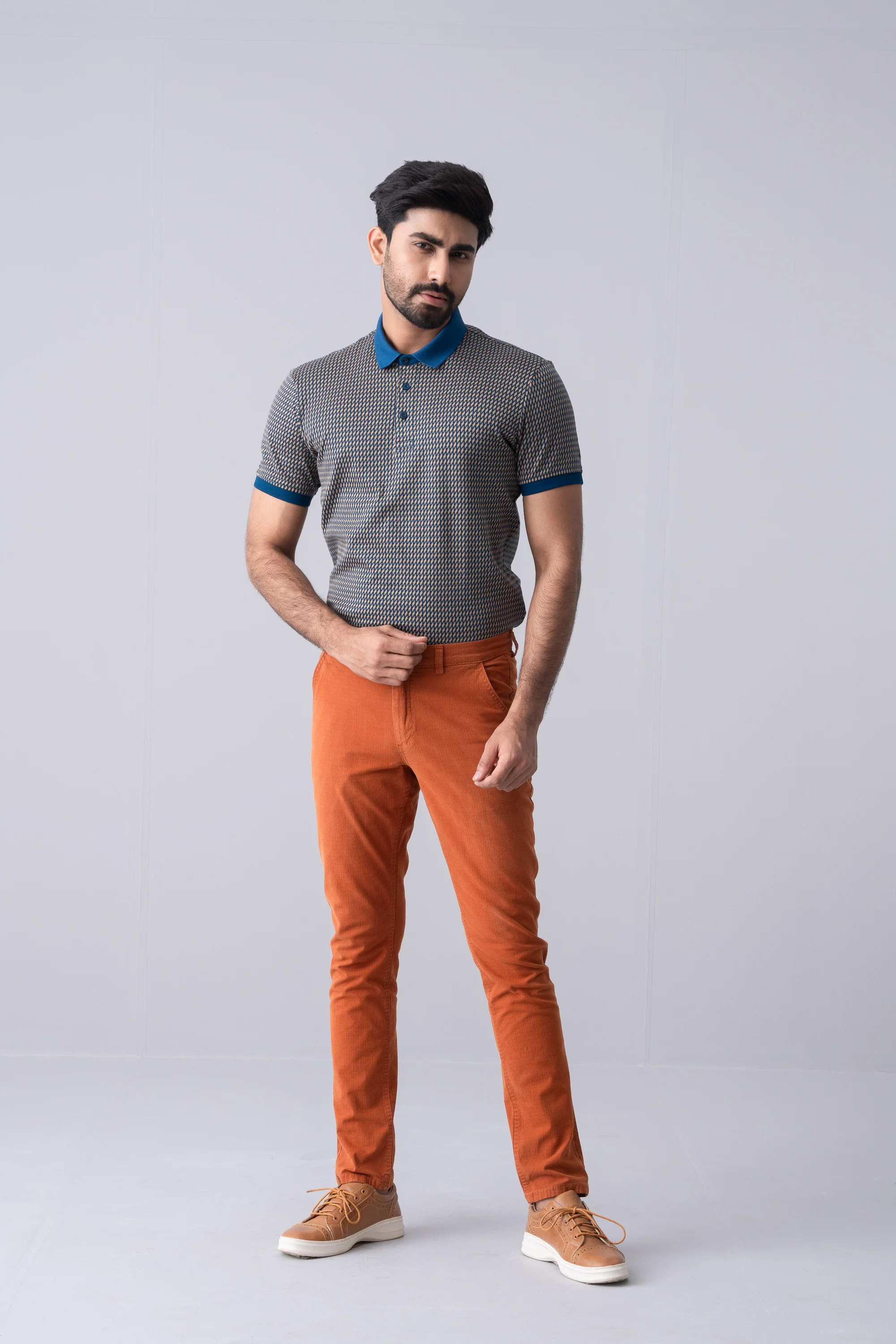 Regular Fit Jacquard Mercerised Polo Shirt - Image 6