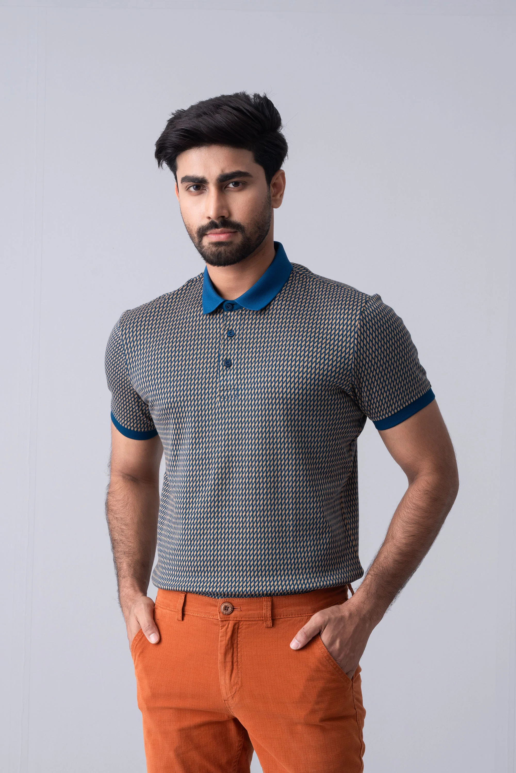 Regular Fit Jacquard Mercerised Polo Shirt - Image 7