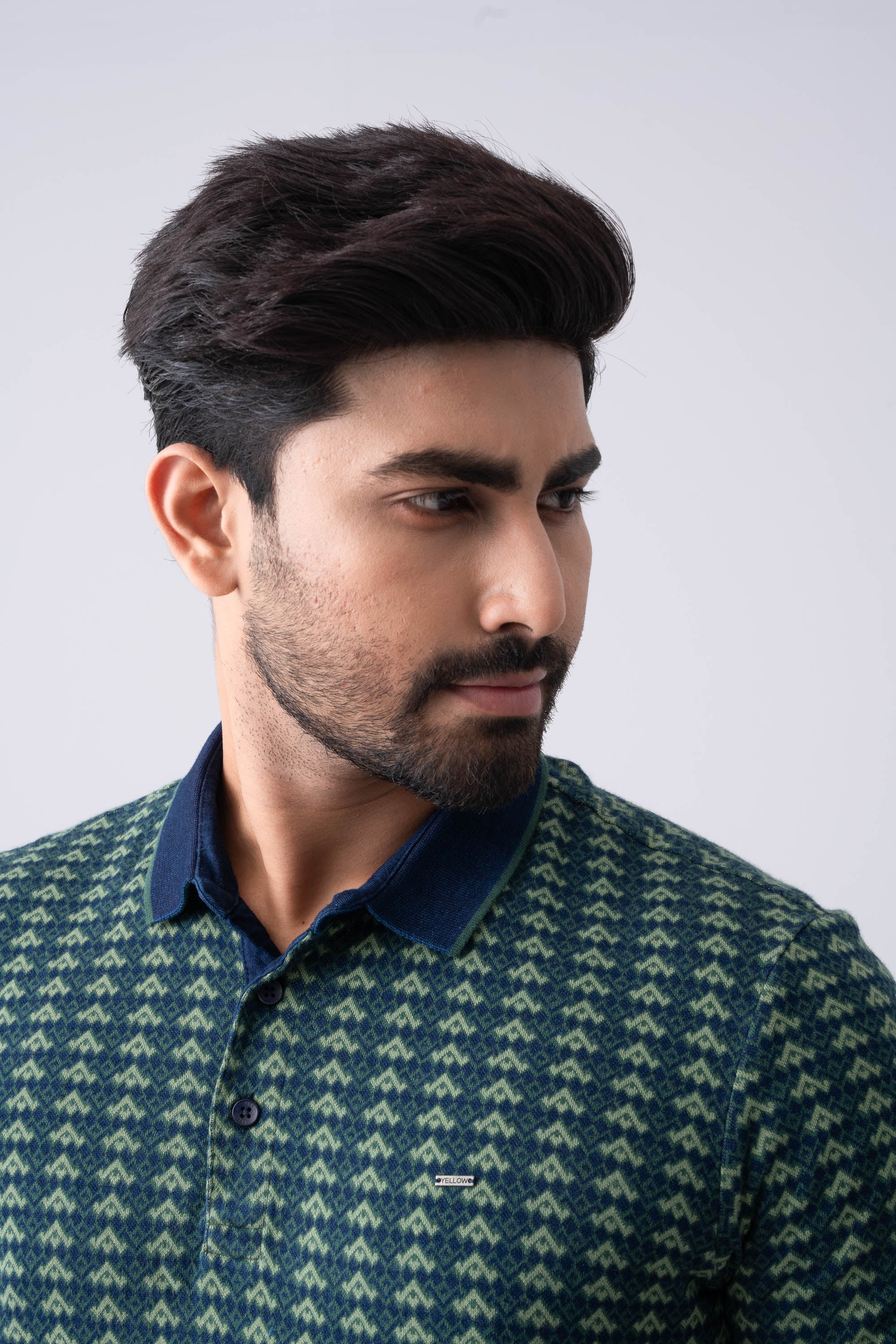 Regular Fit Washed Indigo Polo Shirt - Image 5