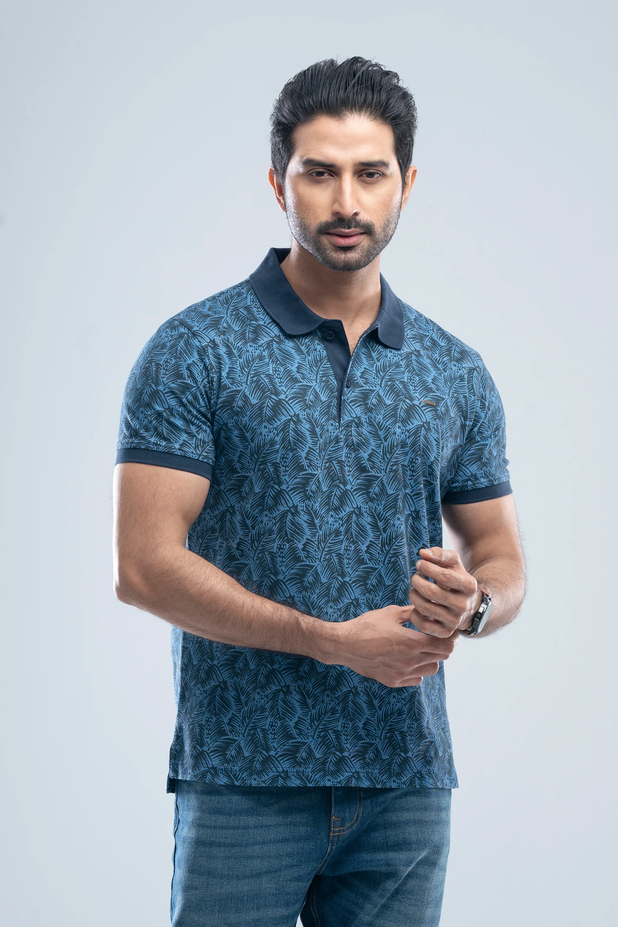 Relaxed Fit Pique Fabric Washed Polo Shirt - Image 4
