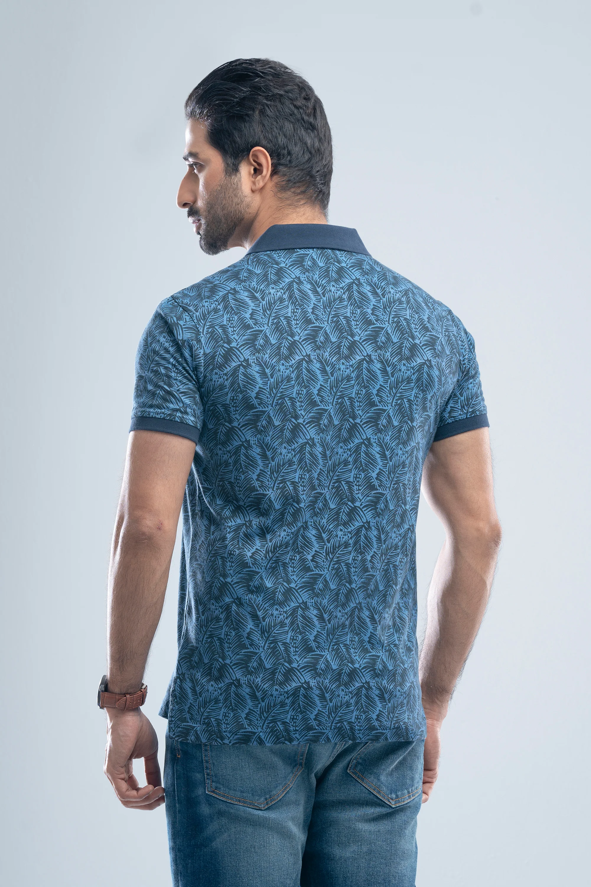 Relaxed Fit Pique Fabric Washed Polo Shirt - Image 5