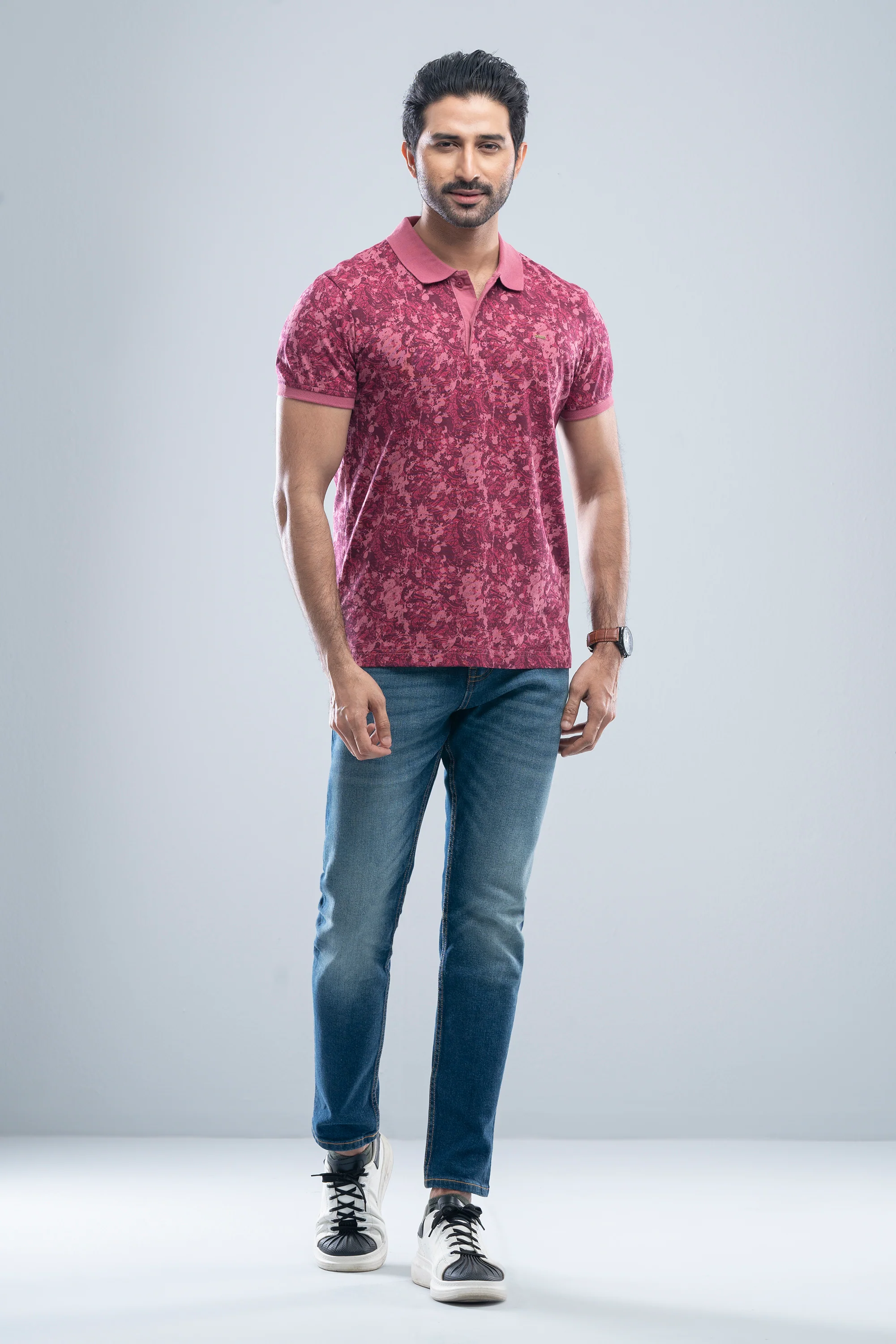 Regular Fit Printed Polo Shirt