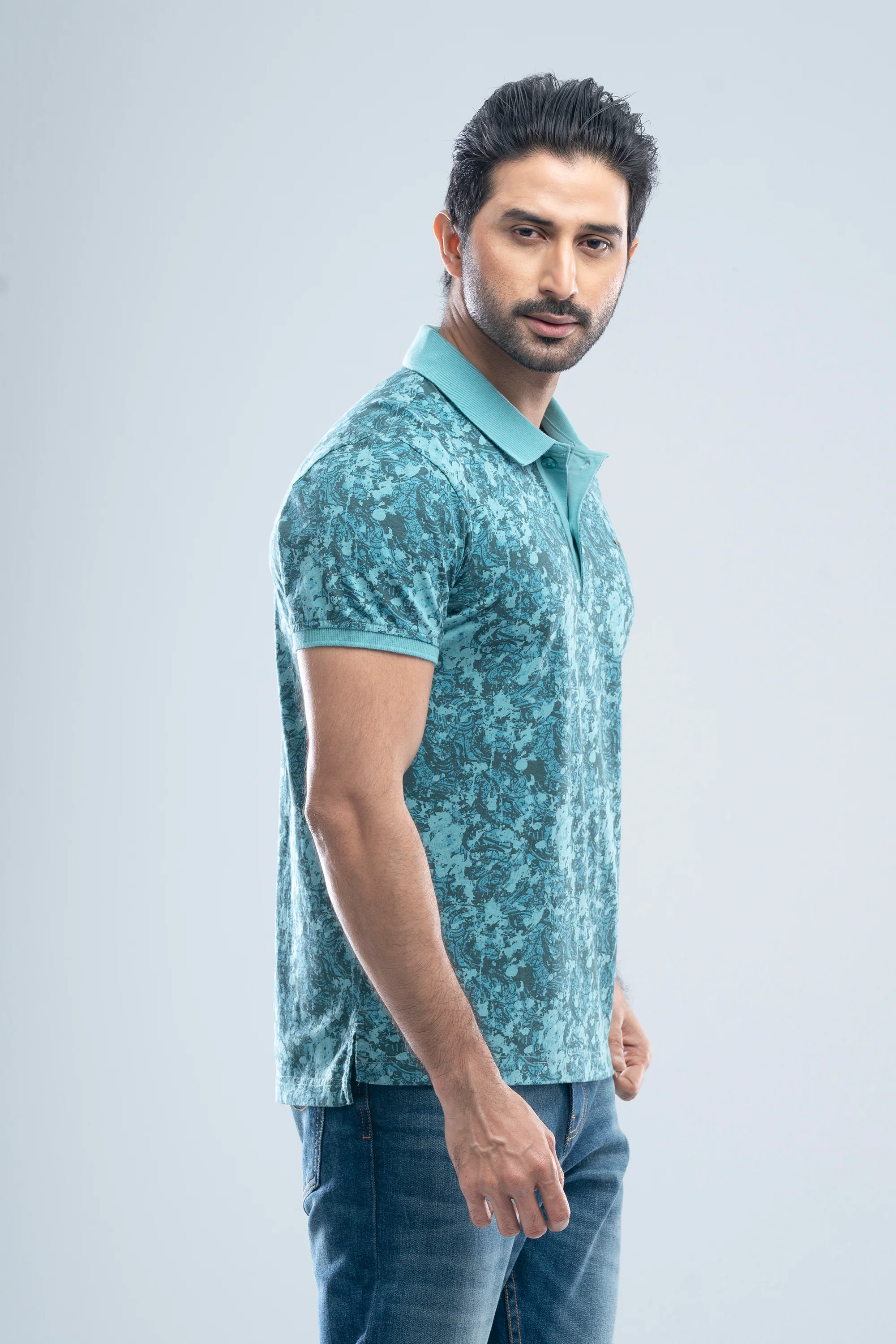 Regular Fit Printed Polo Shirt - Image 10