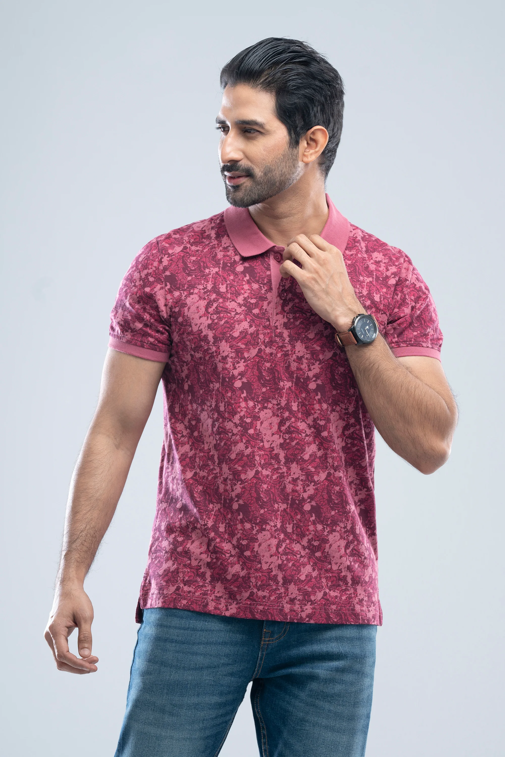 Regular Fit Printed Polo Shirt - Image 2