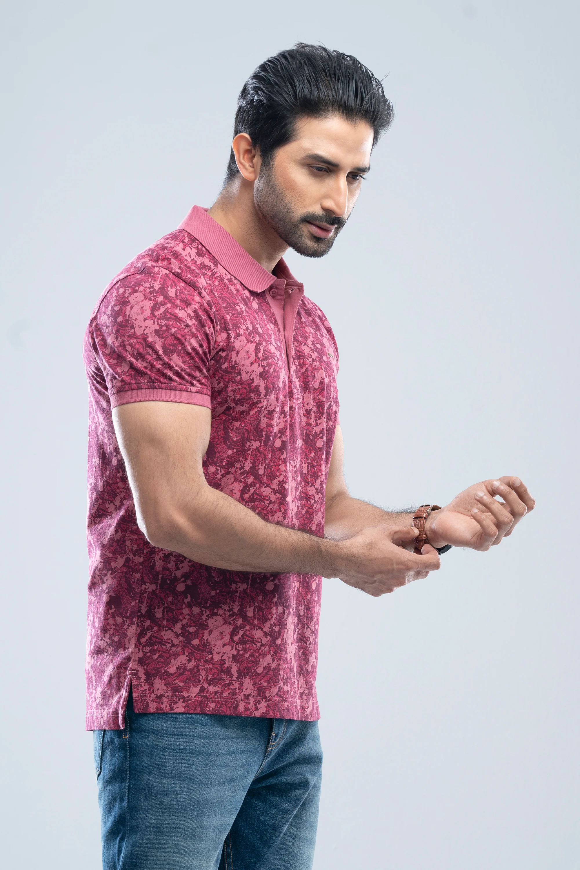 Regular Fit Printed Polo Shirt - Image 4