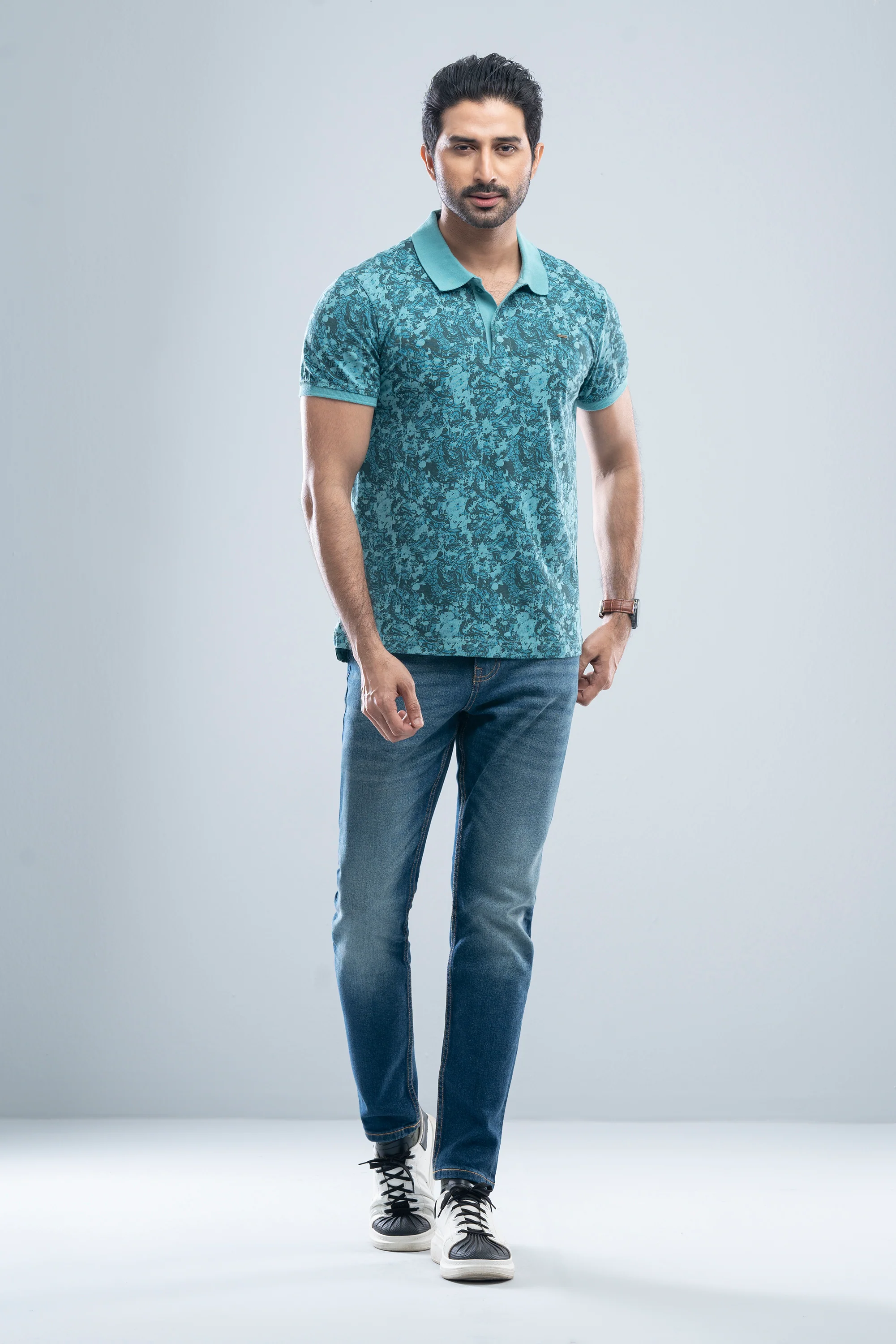 Regular Fit Printed Polo Shirt - Image 7