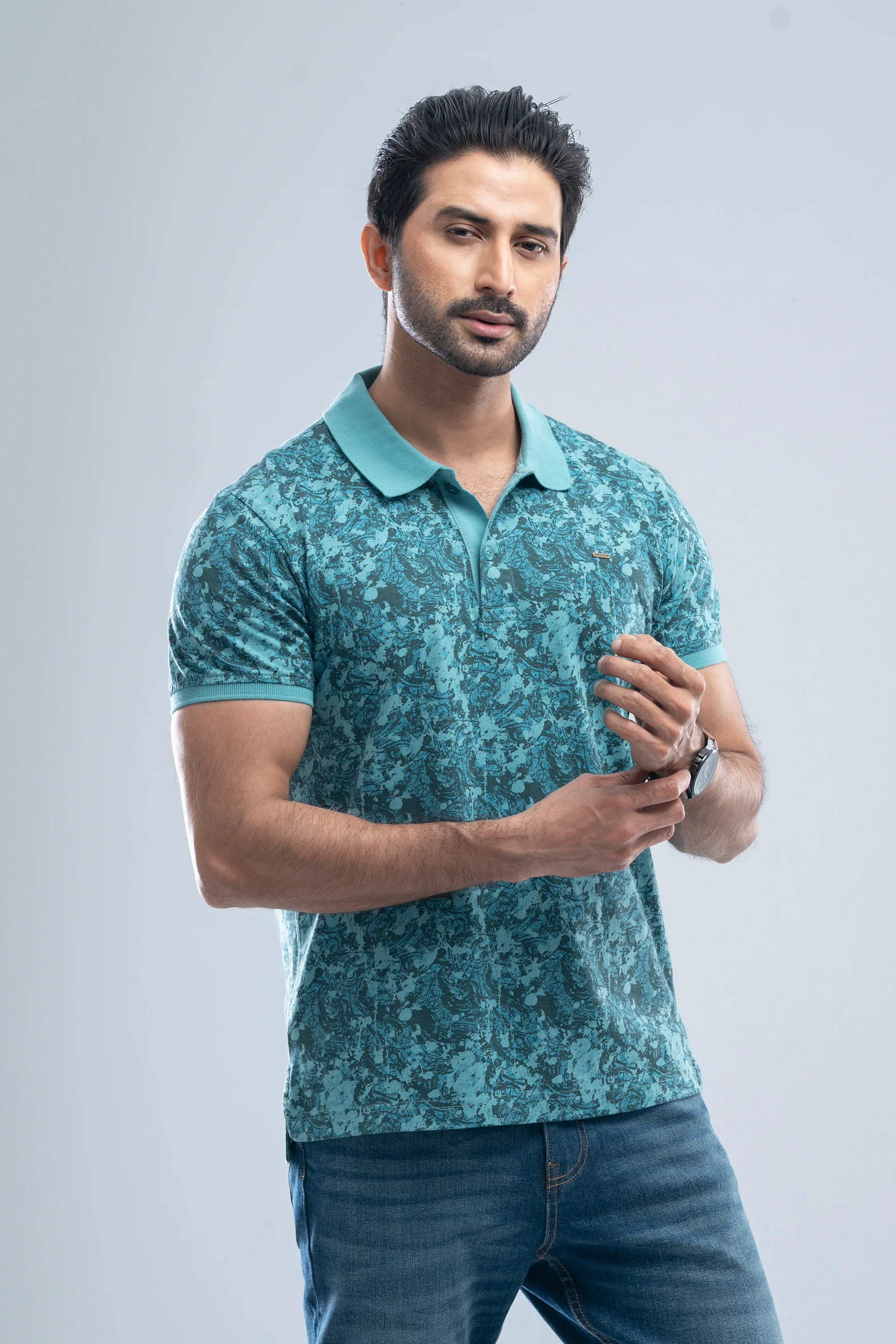 Regular Fit Printed Polo Shirt - Image 8
