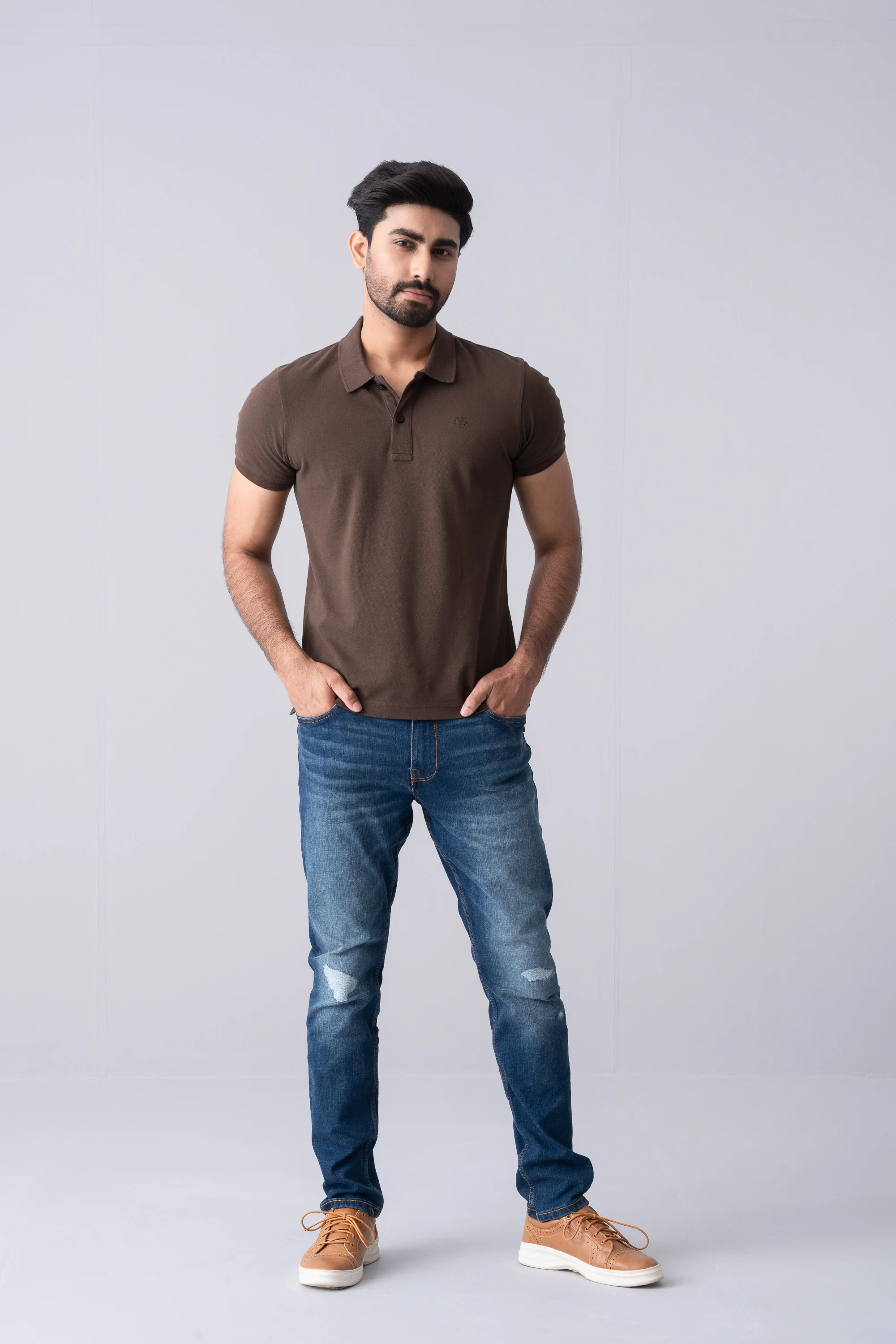 Regular Fit Solid Polo Shirt - Image 11