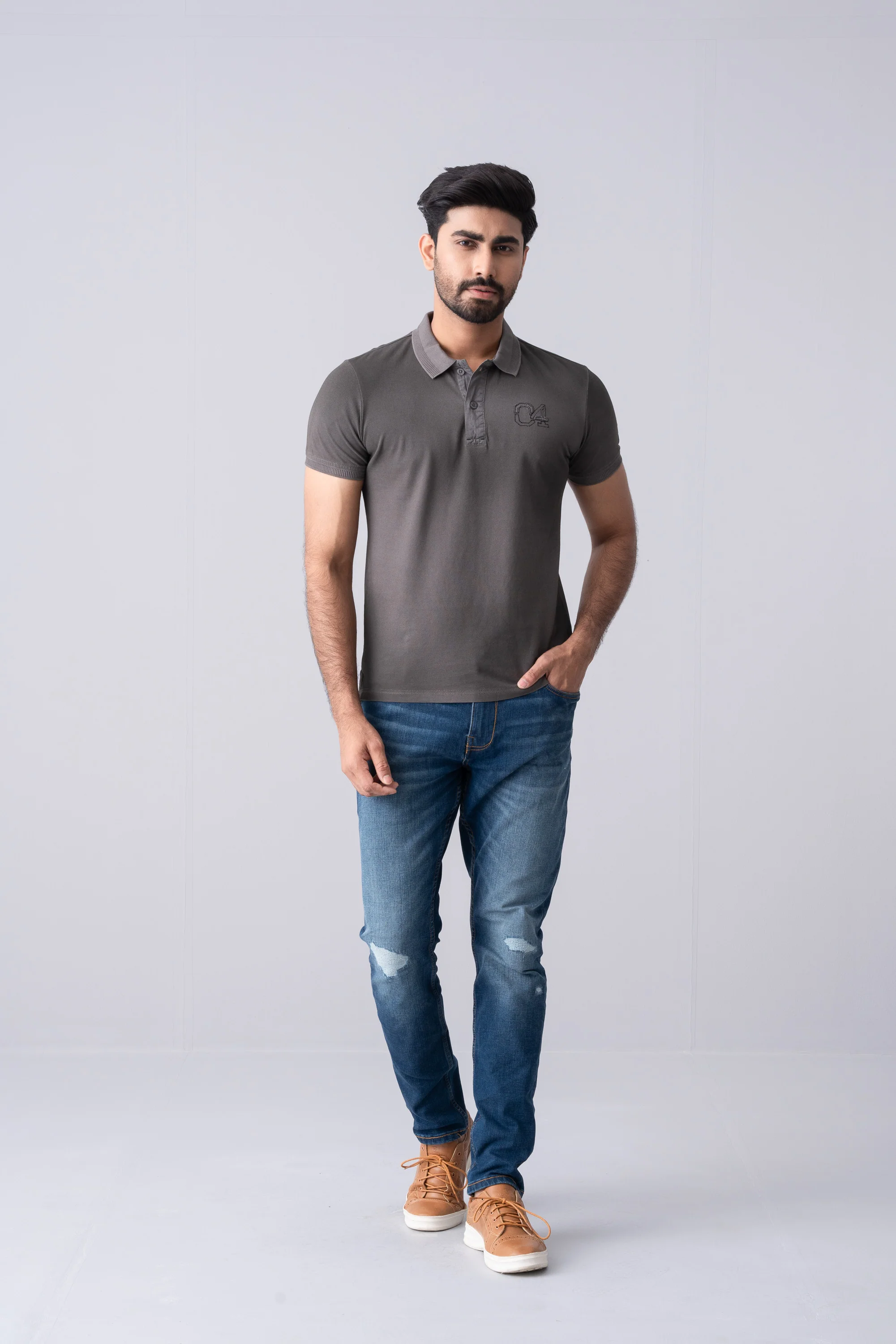 Regular Fit Washed Polo Shirt