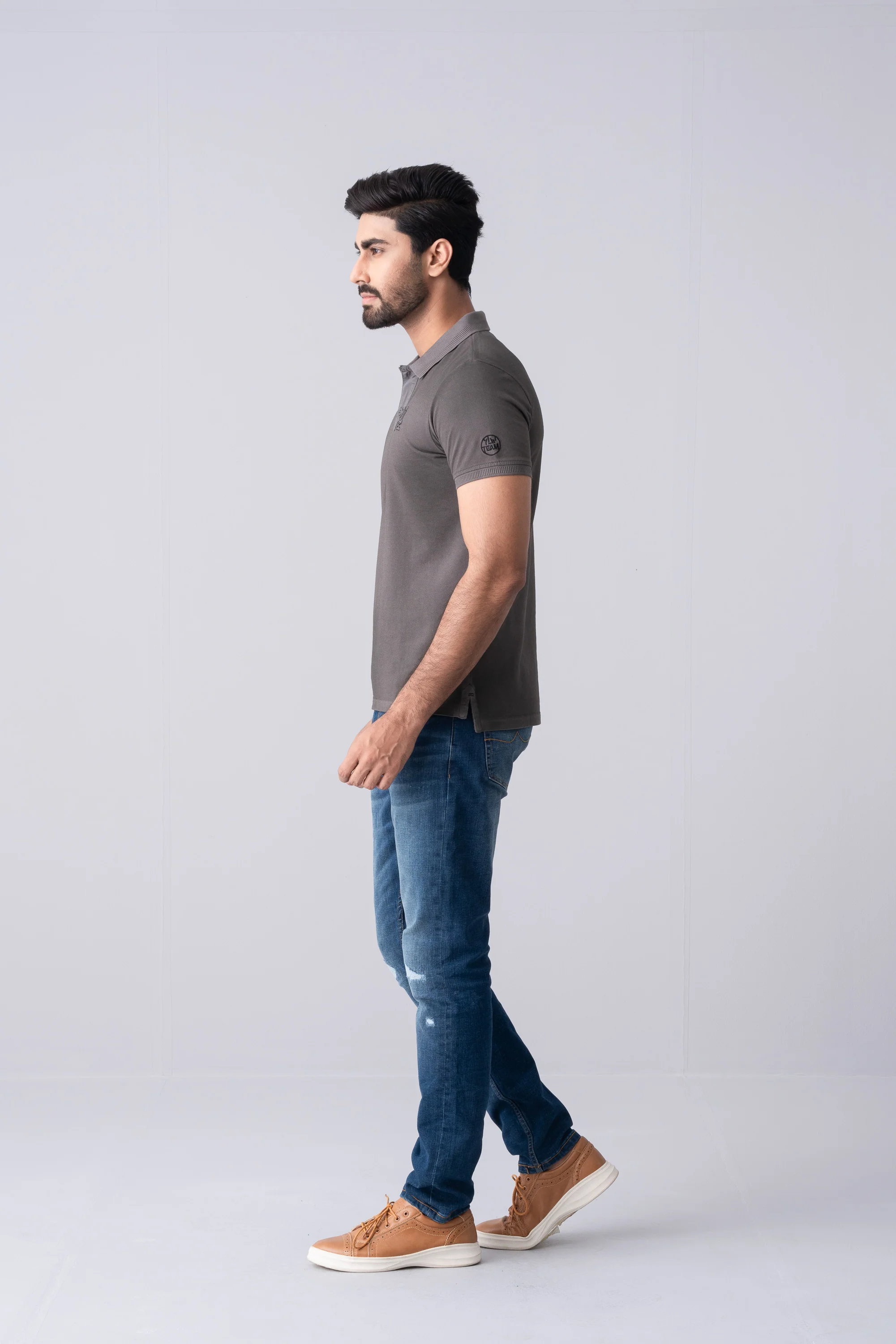 Regular Fit Washed Polo Shirt - Image 3
