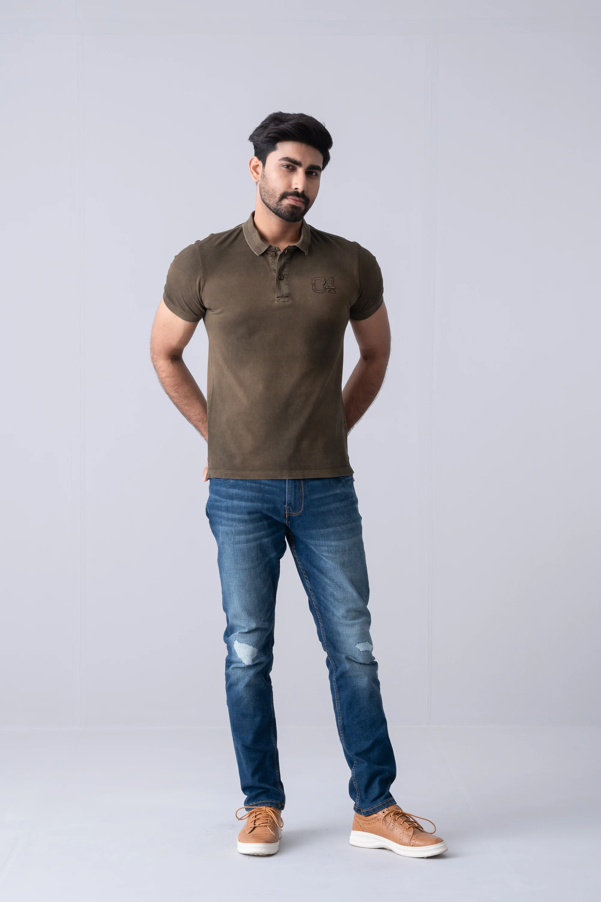 Regular Fit Washed Polo Shirt - Image 6