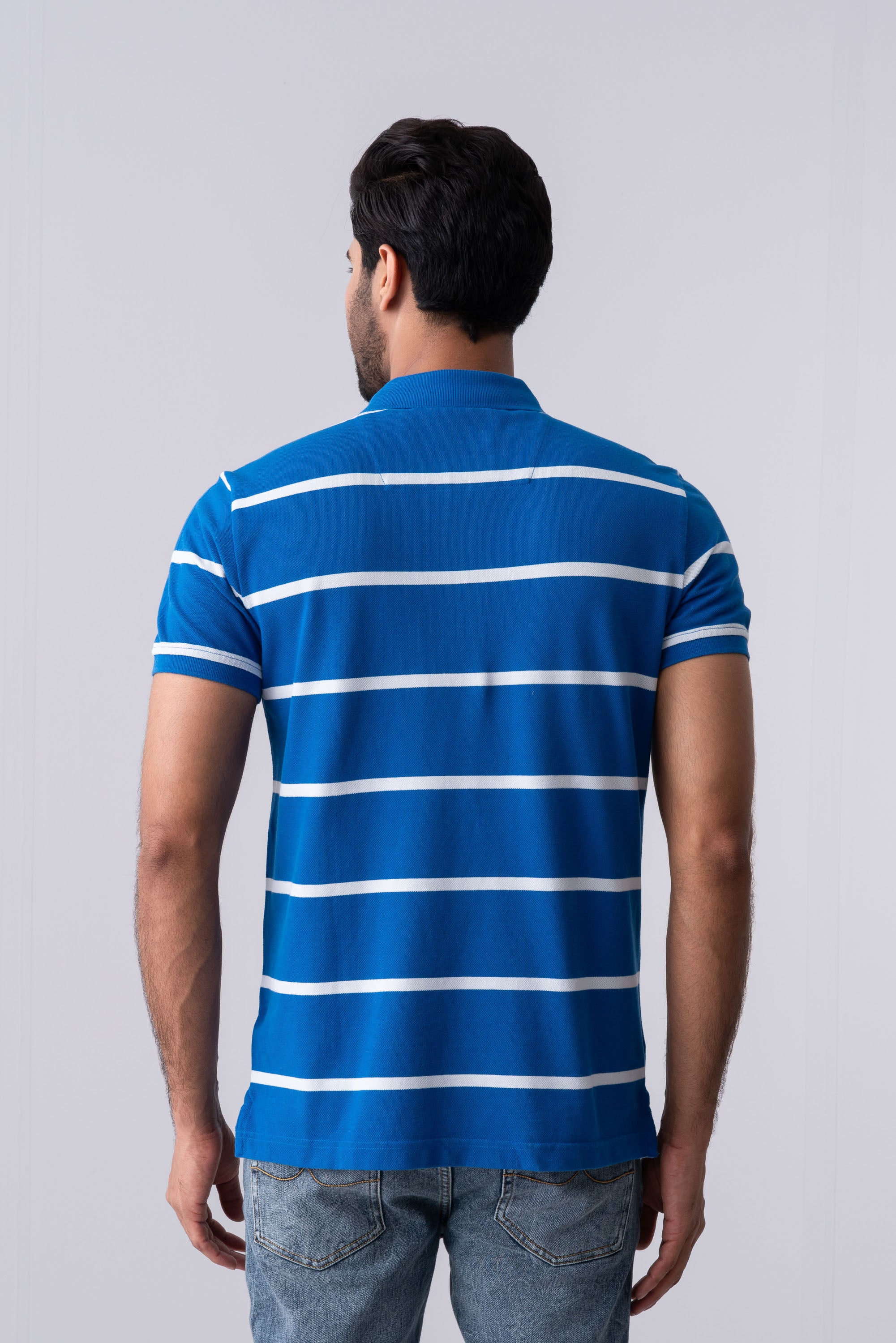 Regular Fit Yarn-Dyed Polo Shirt - Image 4