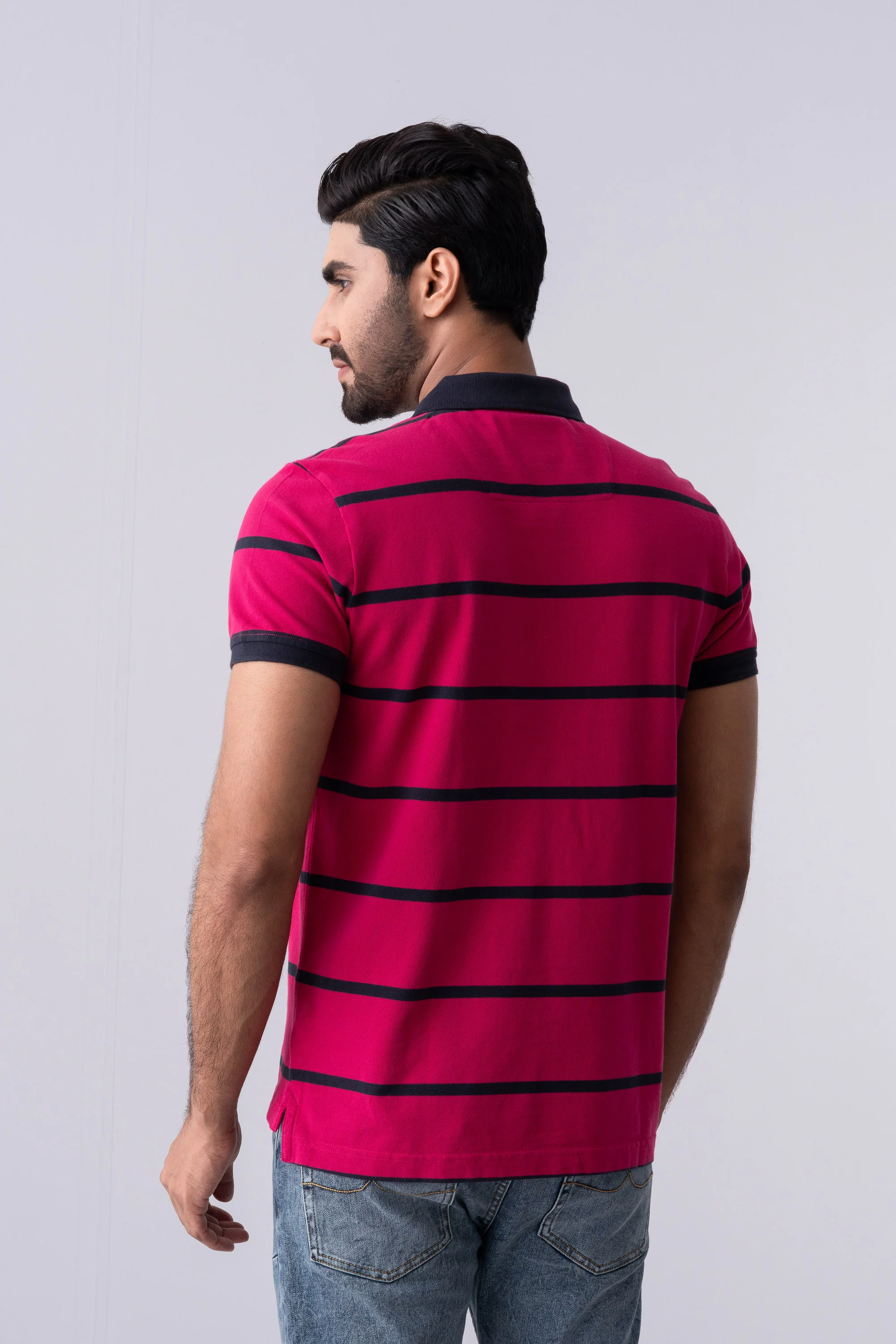Regular Fit Yarn-Dyed Polo Shirt - Image 9
