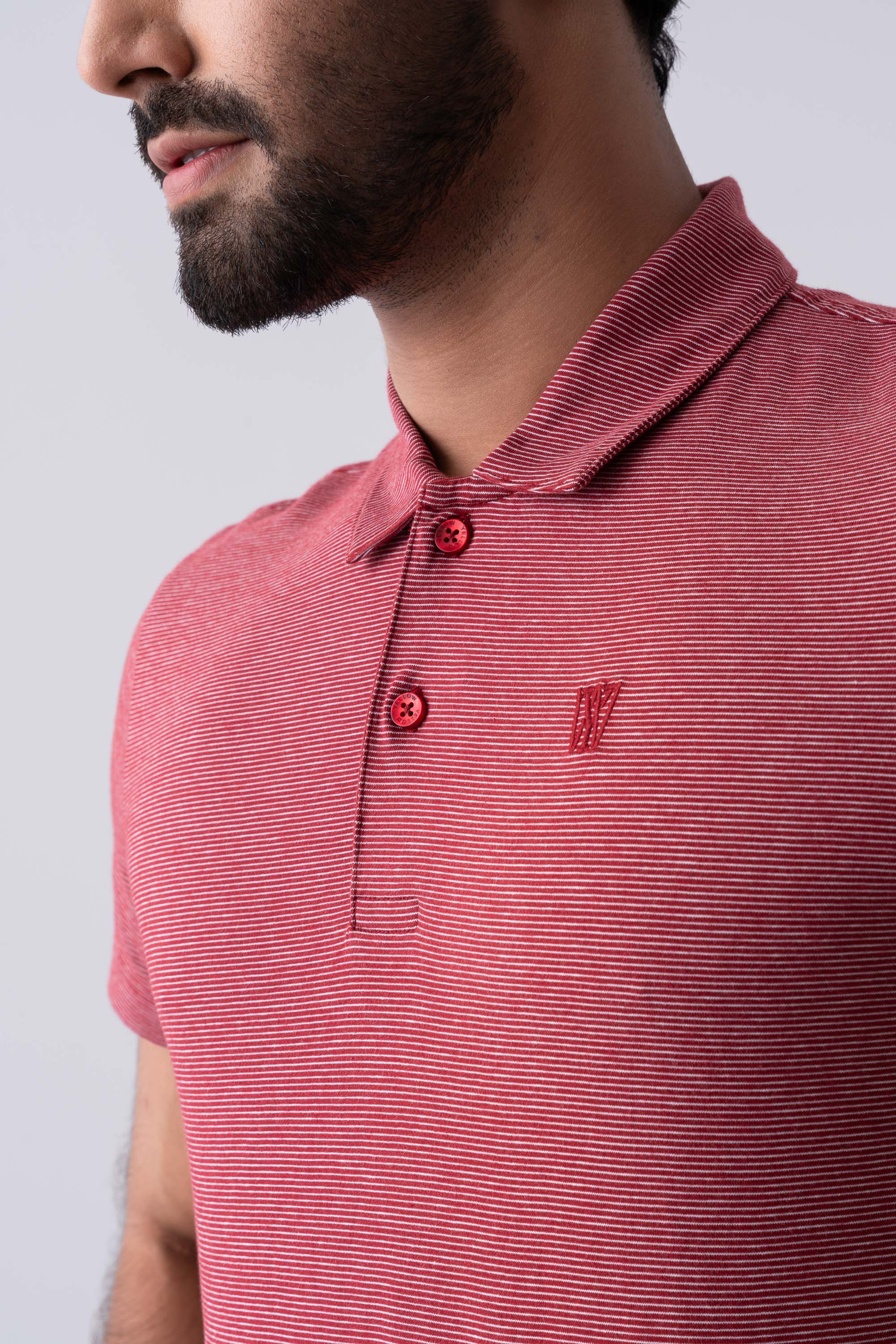 Regular Fit Yarn-Dyed Jersey Polo Shirt - Image 10