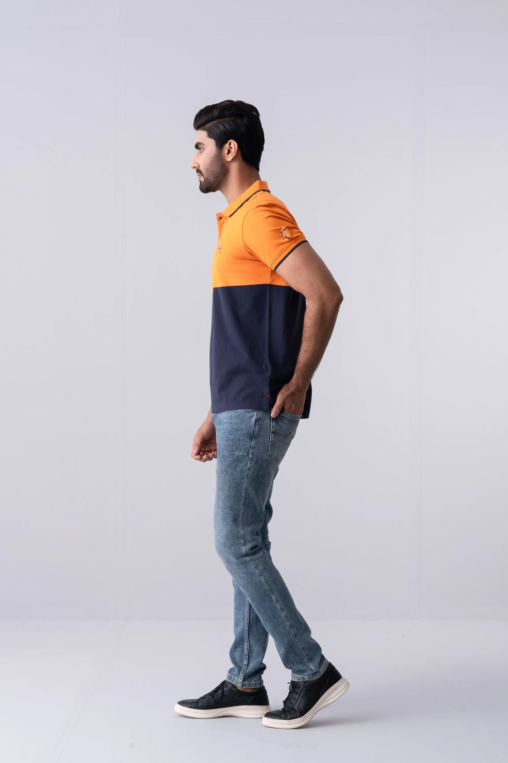 Regular Fit Yarn-Dyed Jersey Polo Shirt - Image 3