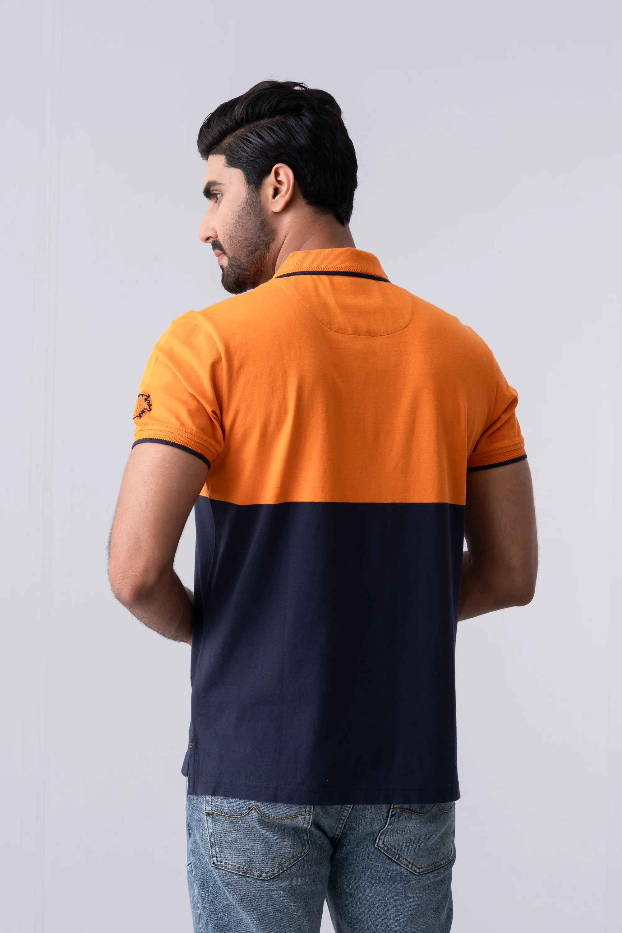 Regular Fit Yarn-Dyed Jersey Polo Shirt - Image 4