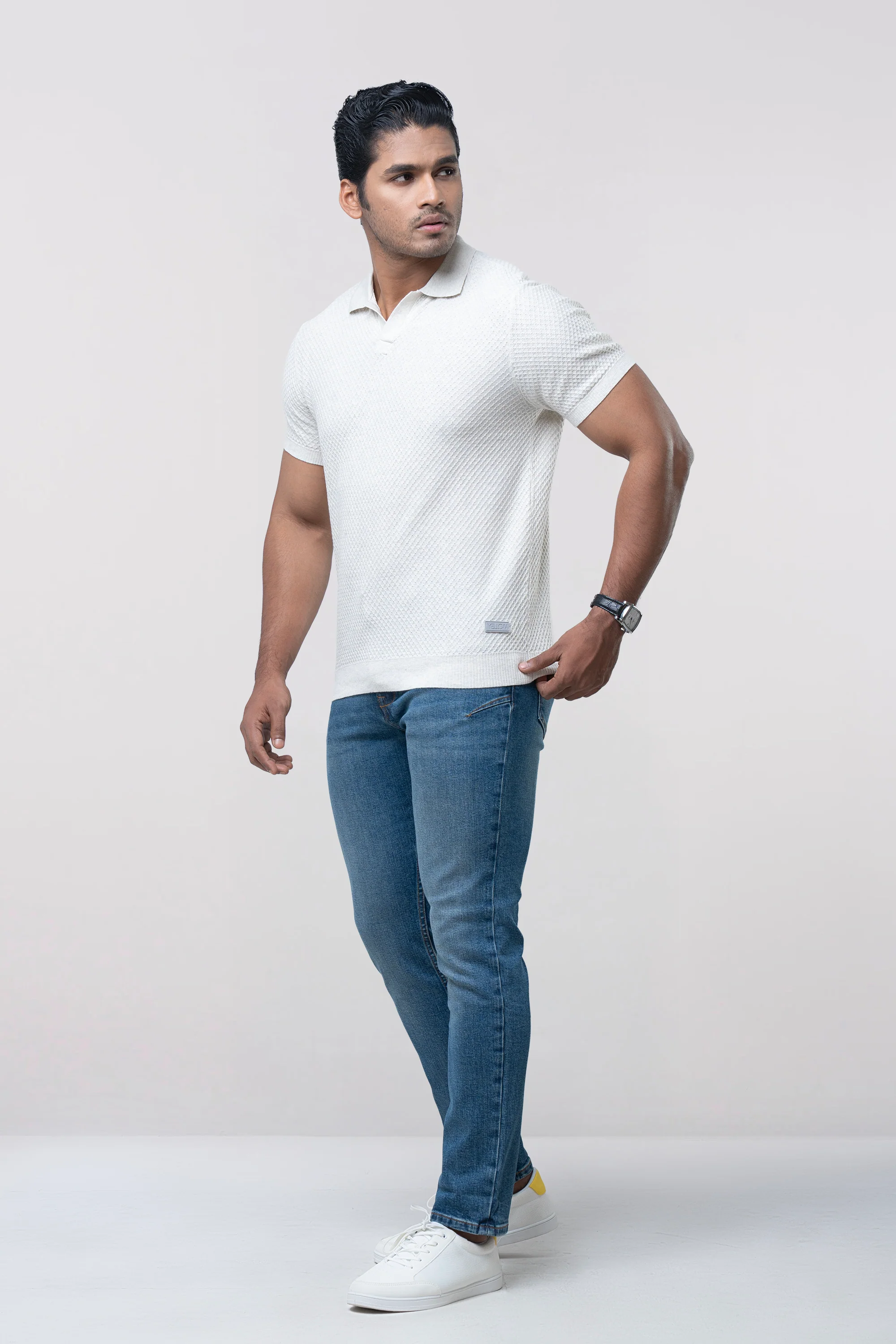 Regular Fit Knit Sweater Polo Shirt - Image 7