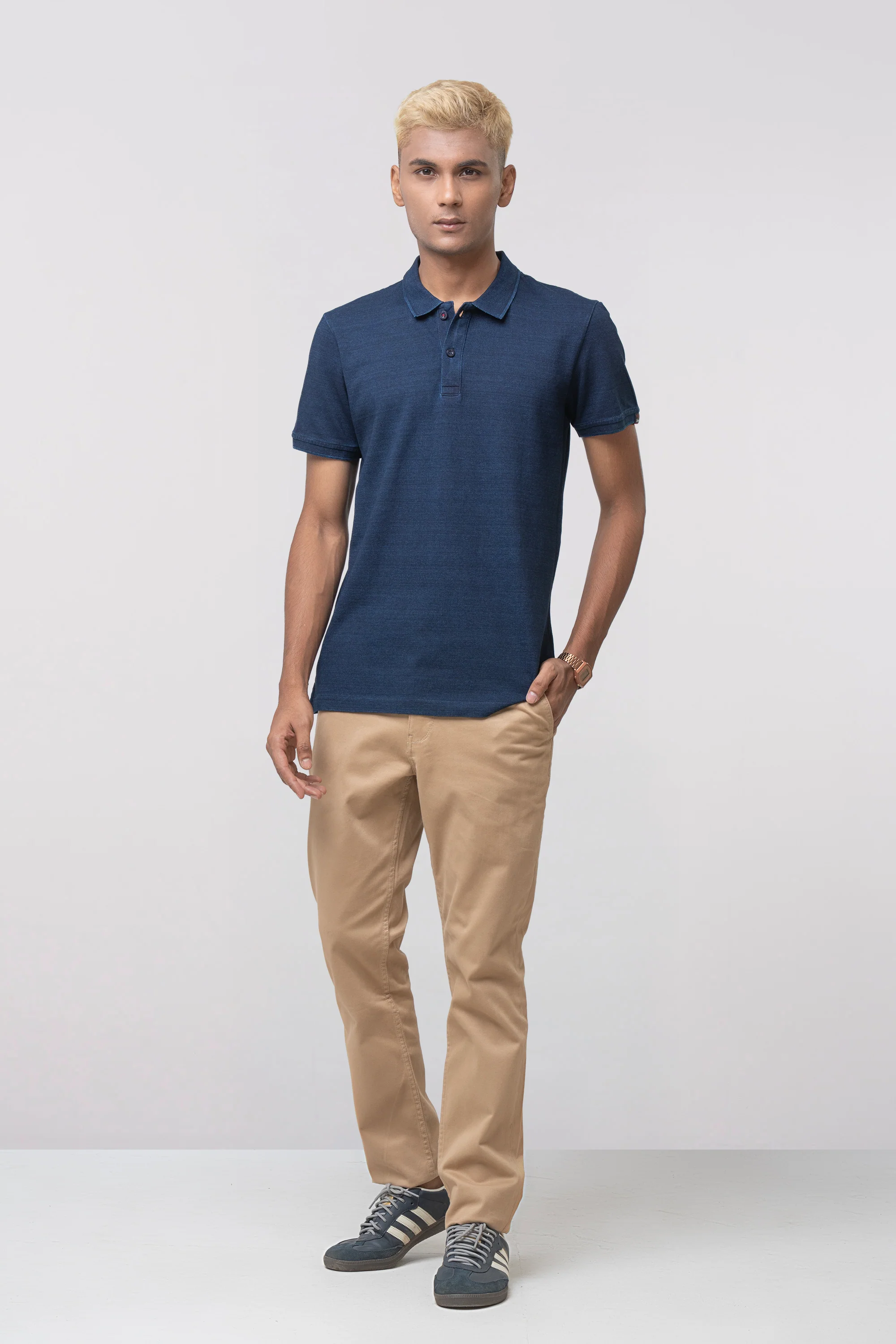 Regular Fit Classic Indigo Polo Shirt - Image 2