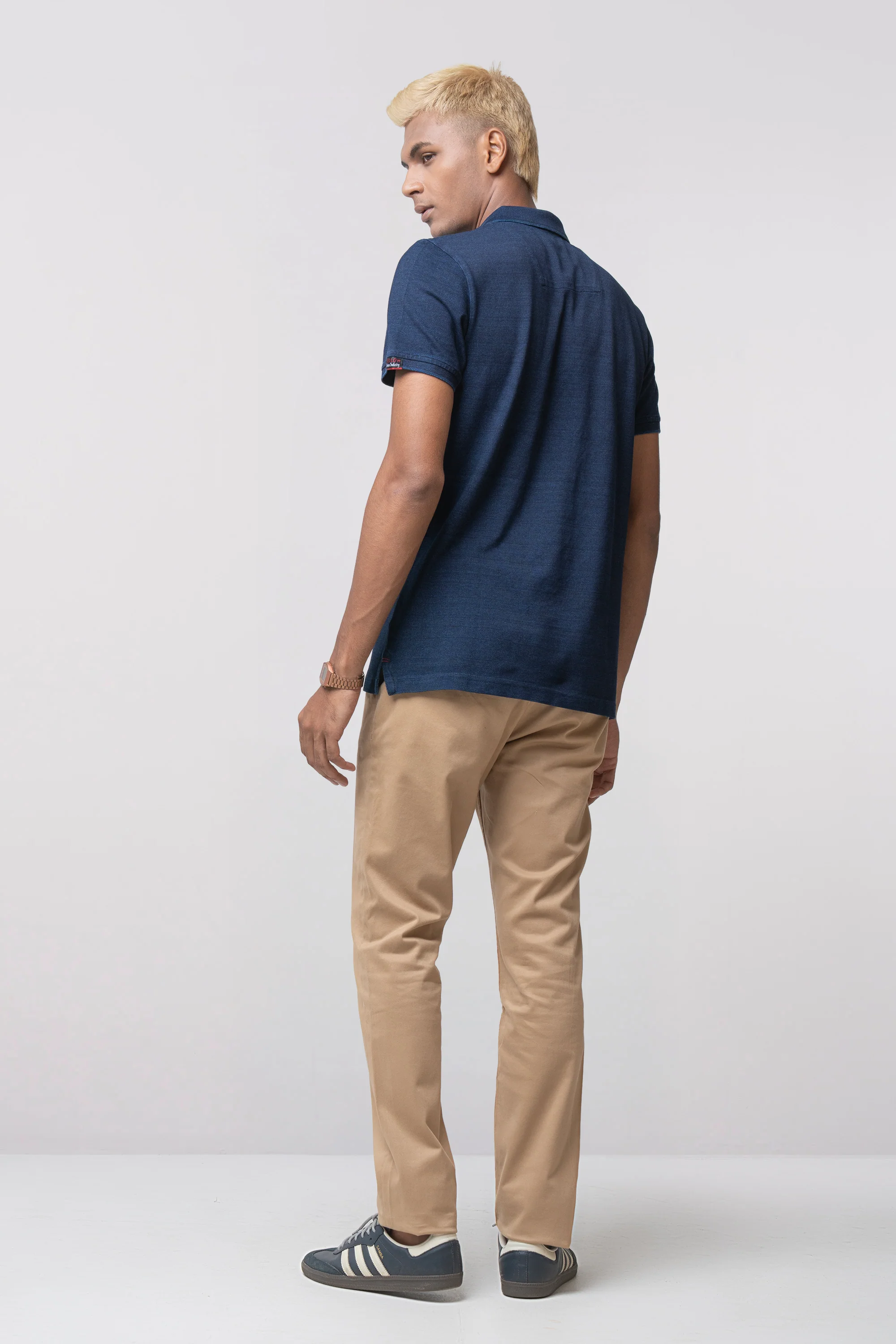 Regular Fit Classic Indigo Polo Shirt - Image 4