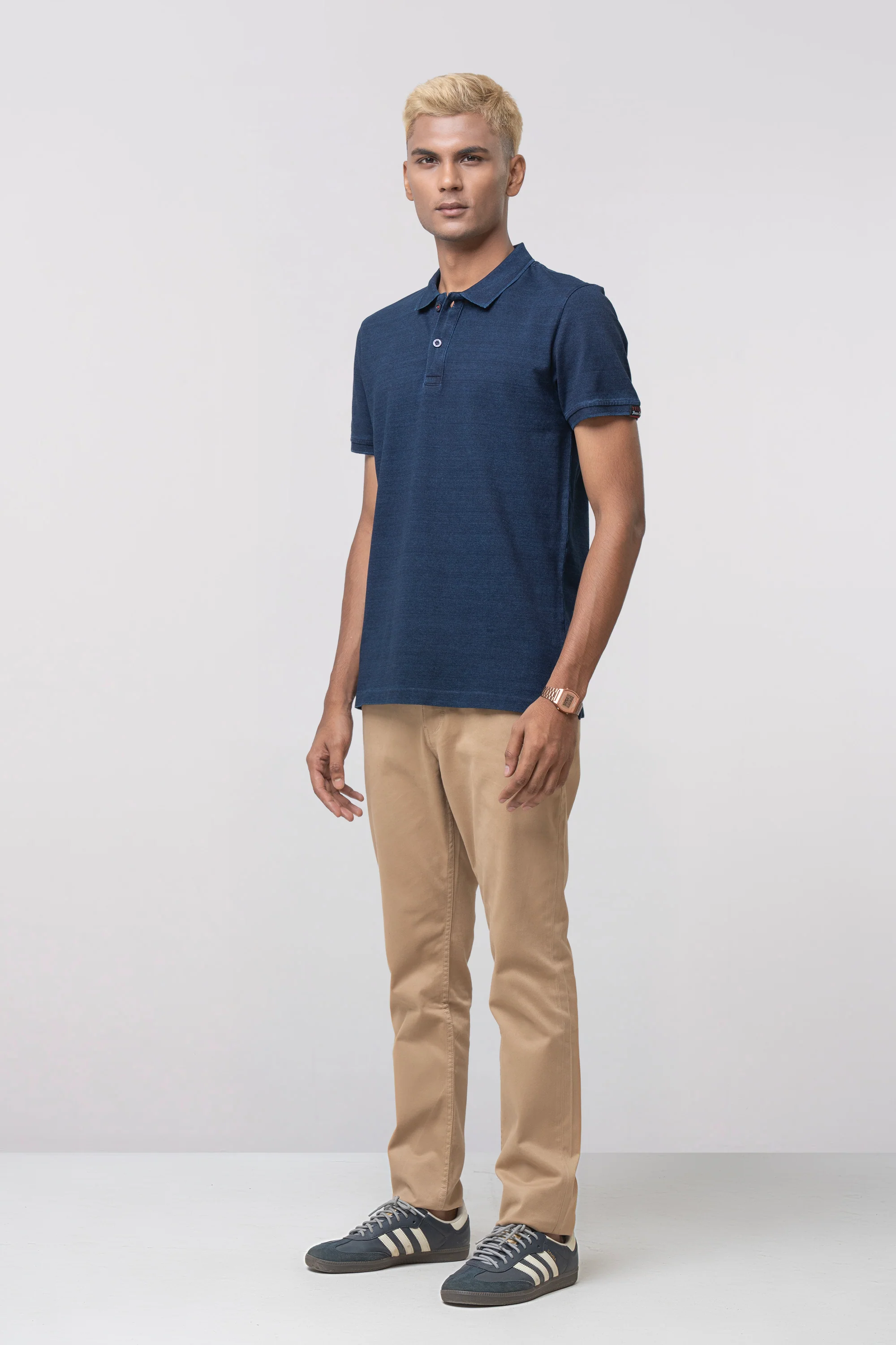 Regular Fit Classic Indigo Polo Shirt - Image 5