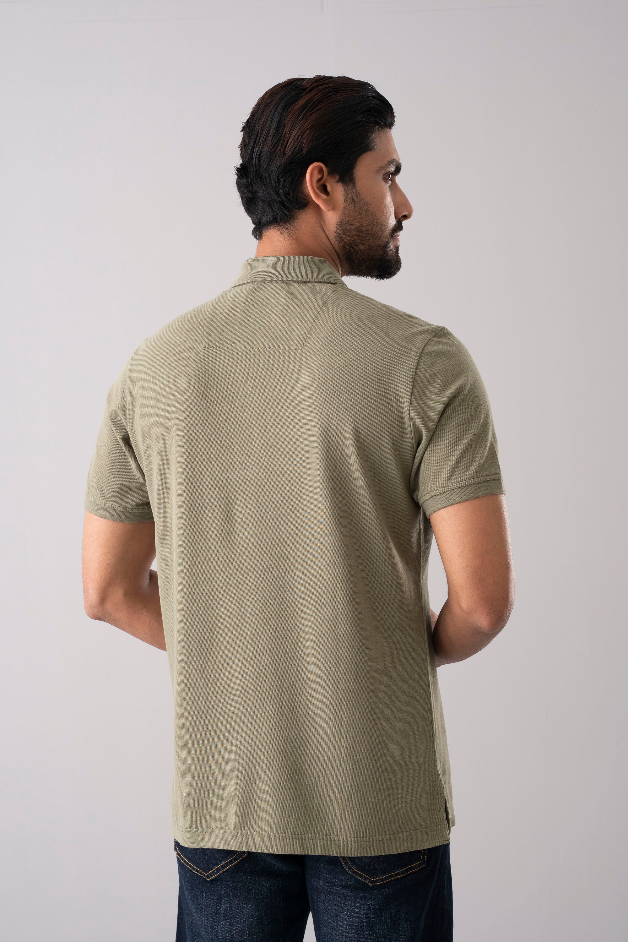 Men’s Relaxed Fit Solid Polo Shirt - Image 4